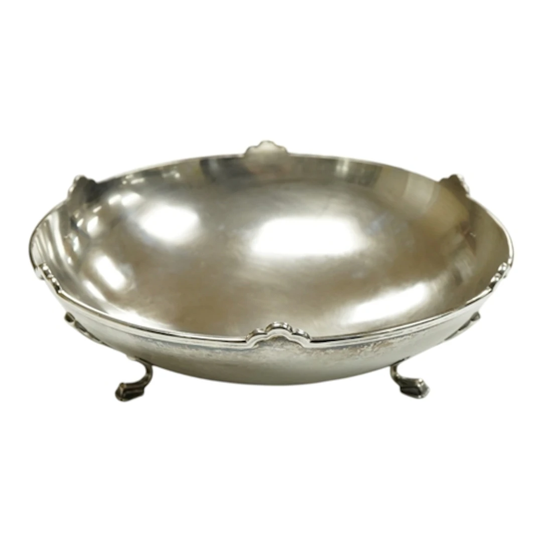 A George VI Art Deco silver bowl Birmingham, 1937, W H Hasel...