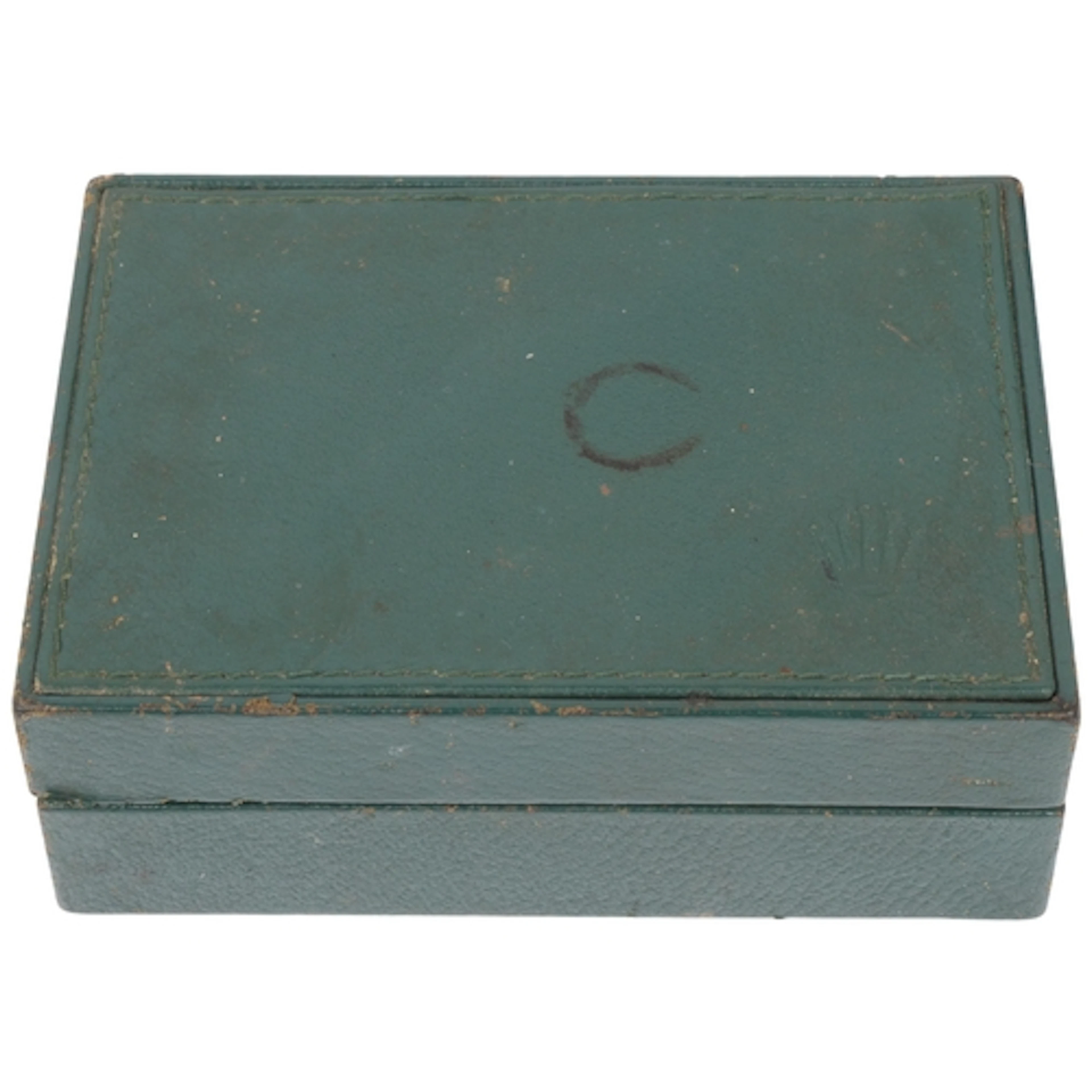 ROLEX - a Vintage green leather watch box, ref. 68.00.55, ci...