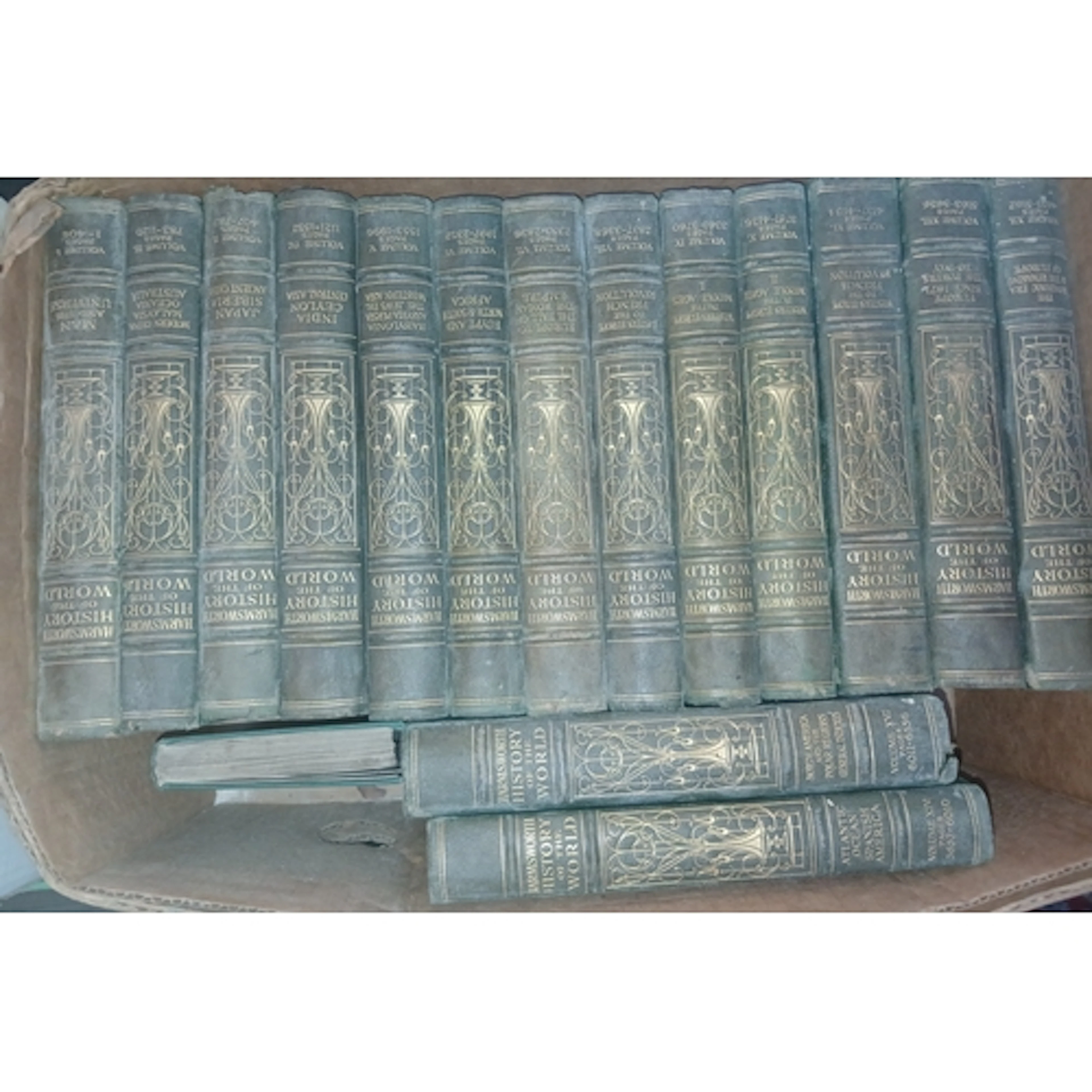 Six boxes of assorted late 19th/early 20th century books, va...