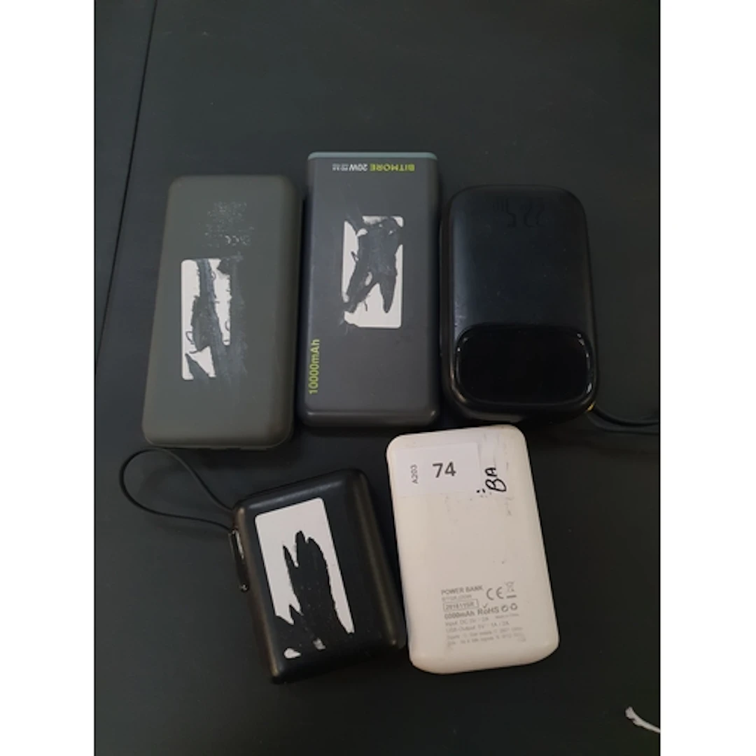 FIVE POWER BANKS