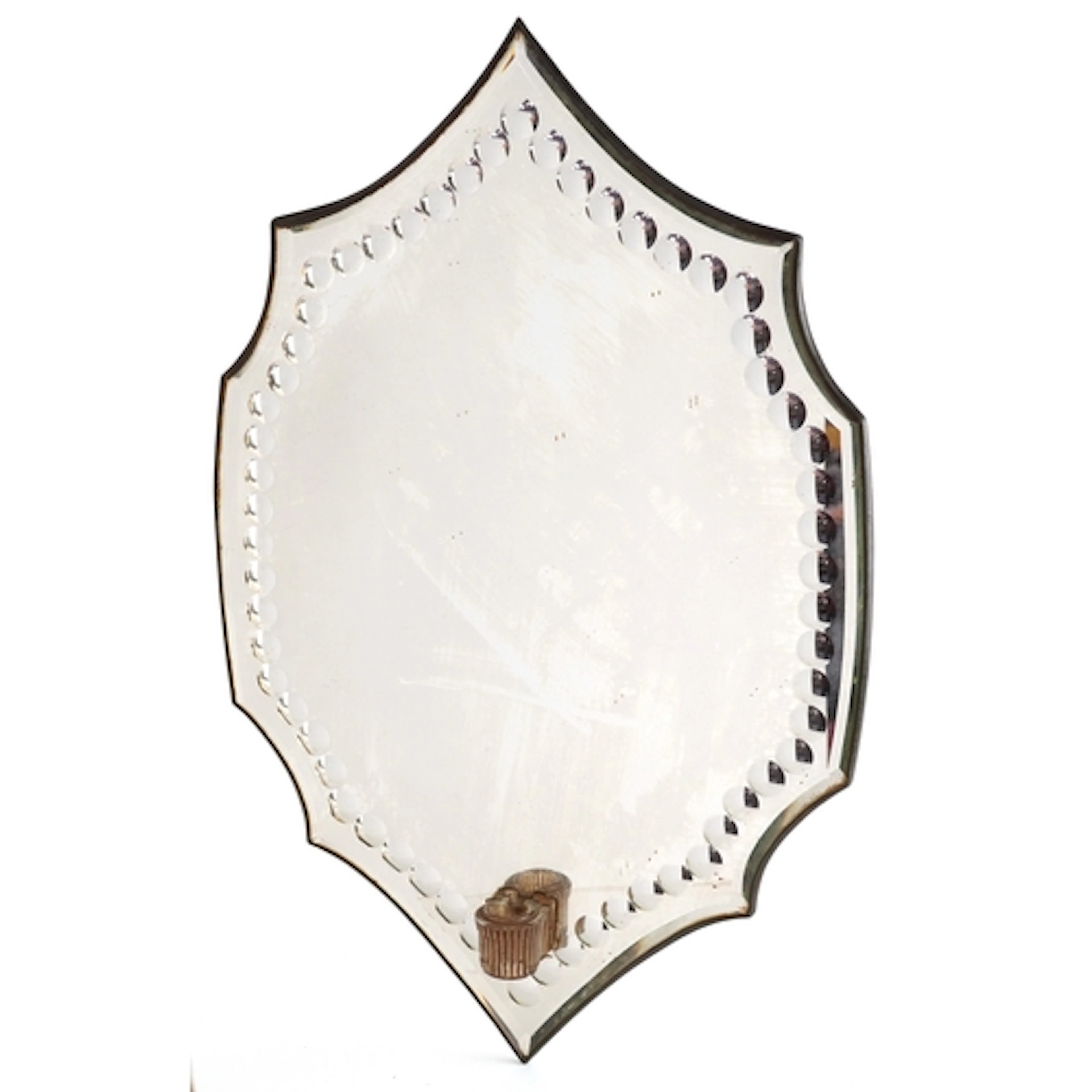 19th century wall mounted bevelled glass sorcerers mirror, 4...