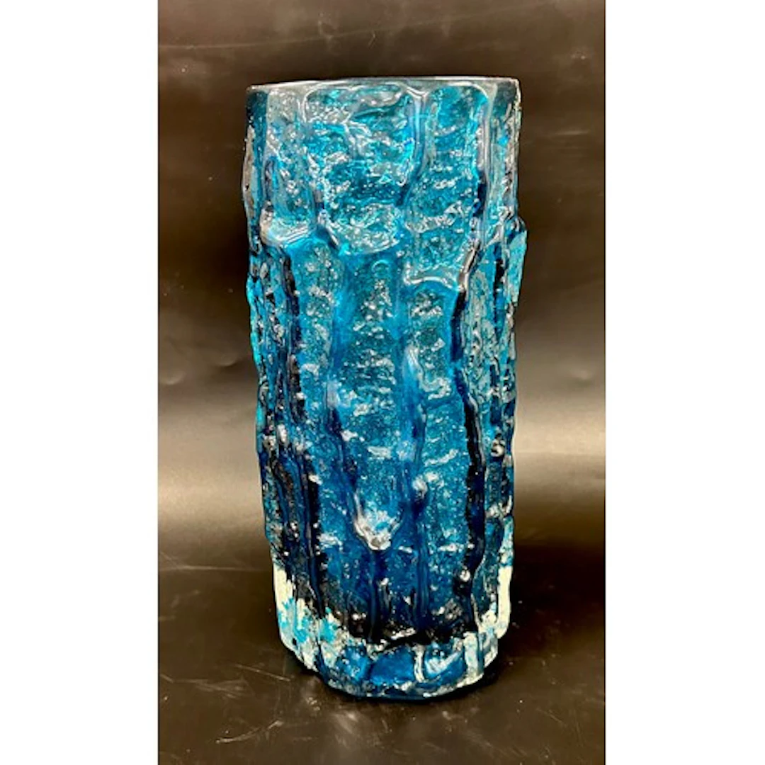 Geoffrey Baxter for Whitefriars; a textured glass Kingfisher...