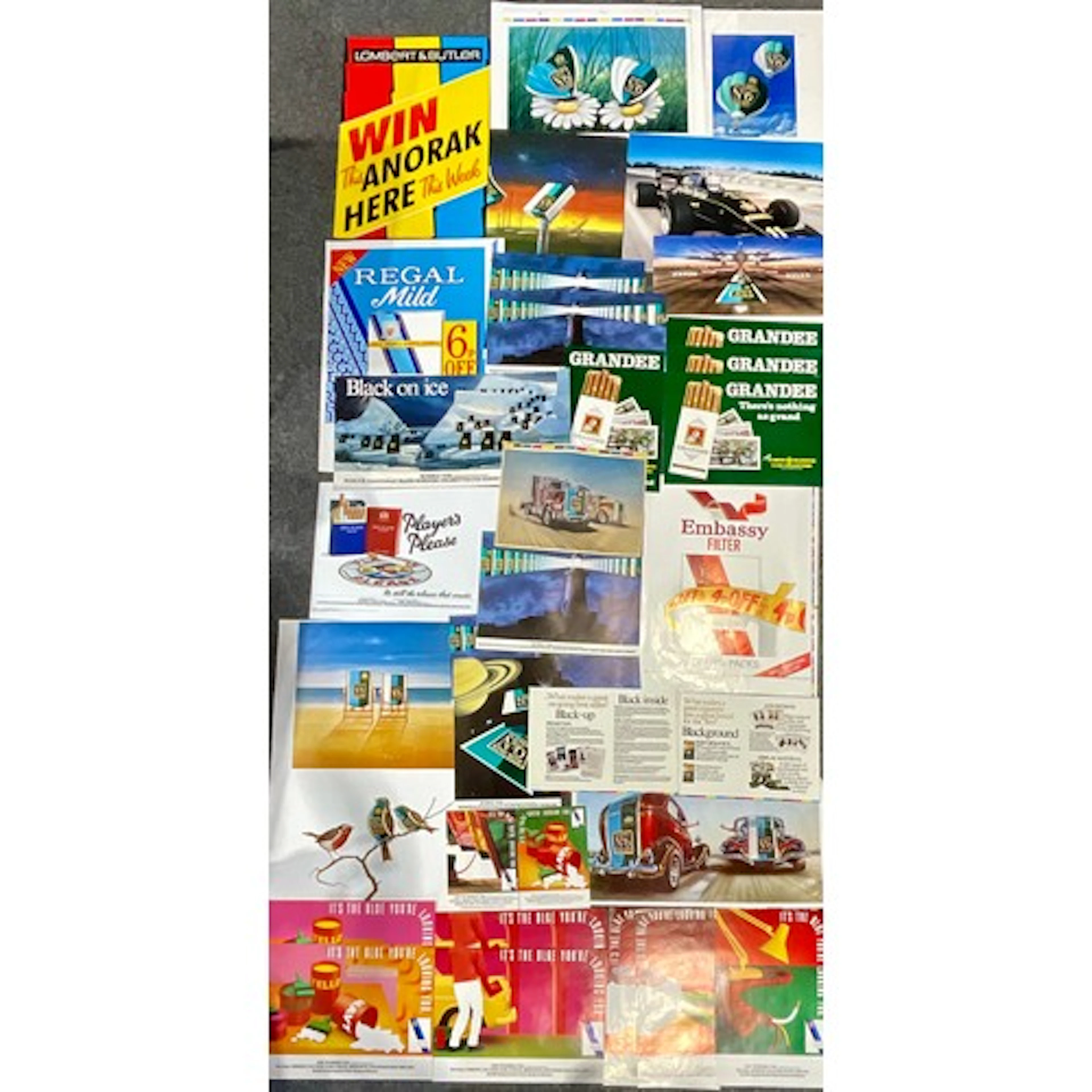 Advertising - Tobacco - a portfolio of 1980's printer's colo...