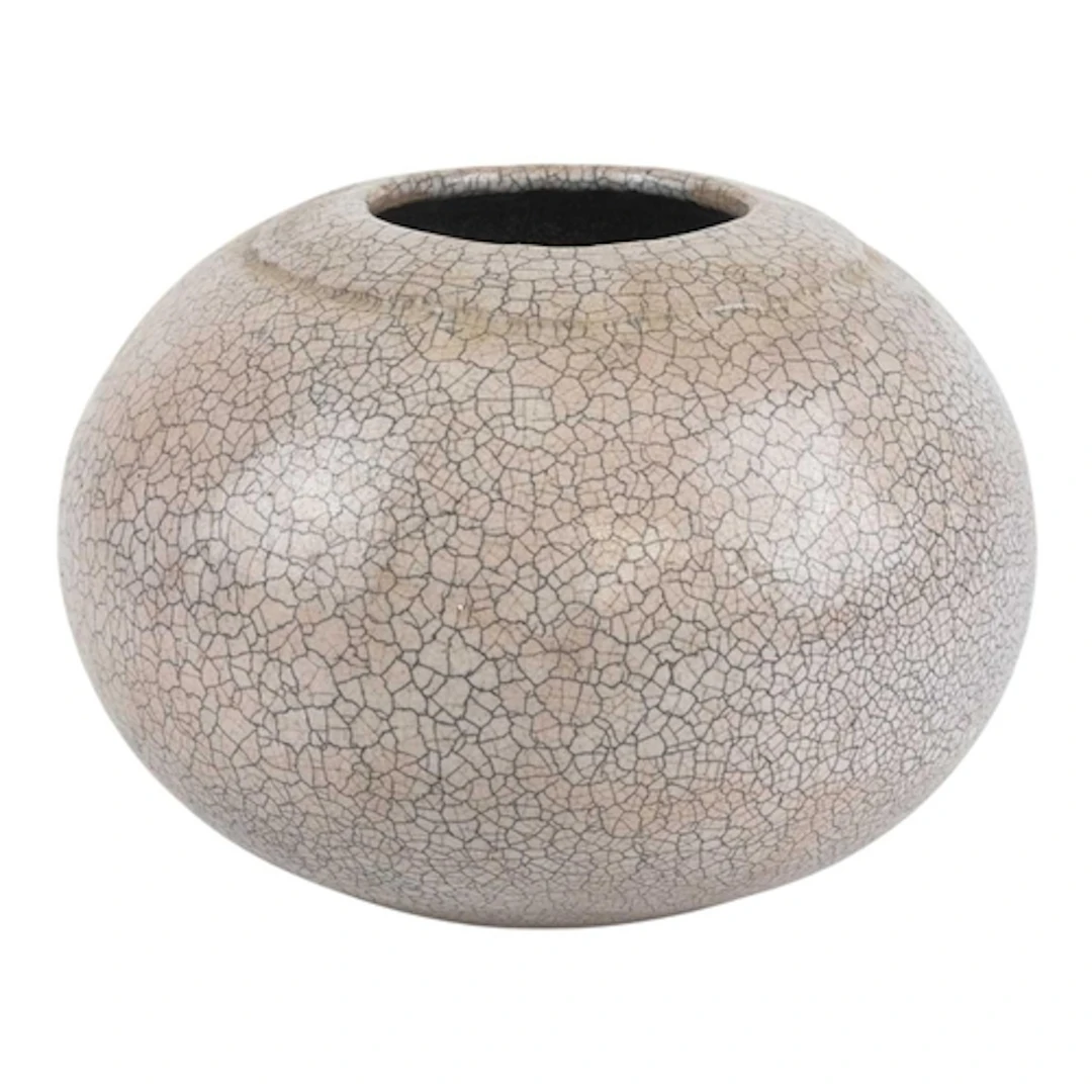 Christa Maria HERRMANN (1945) A raku ovoid vase, with an irr...