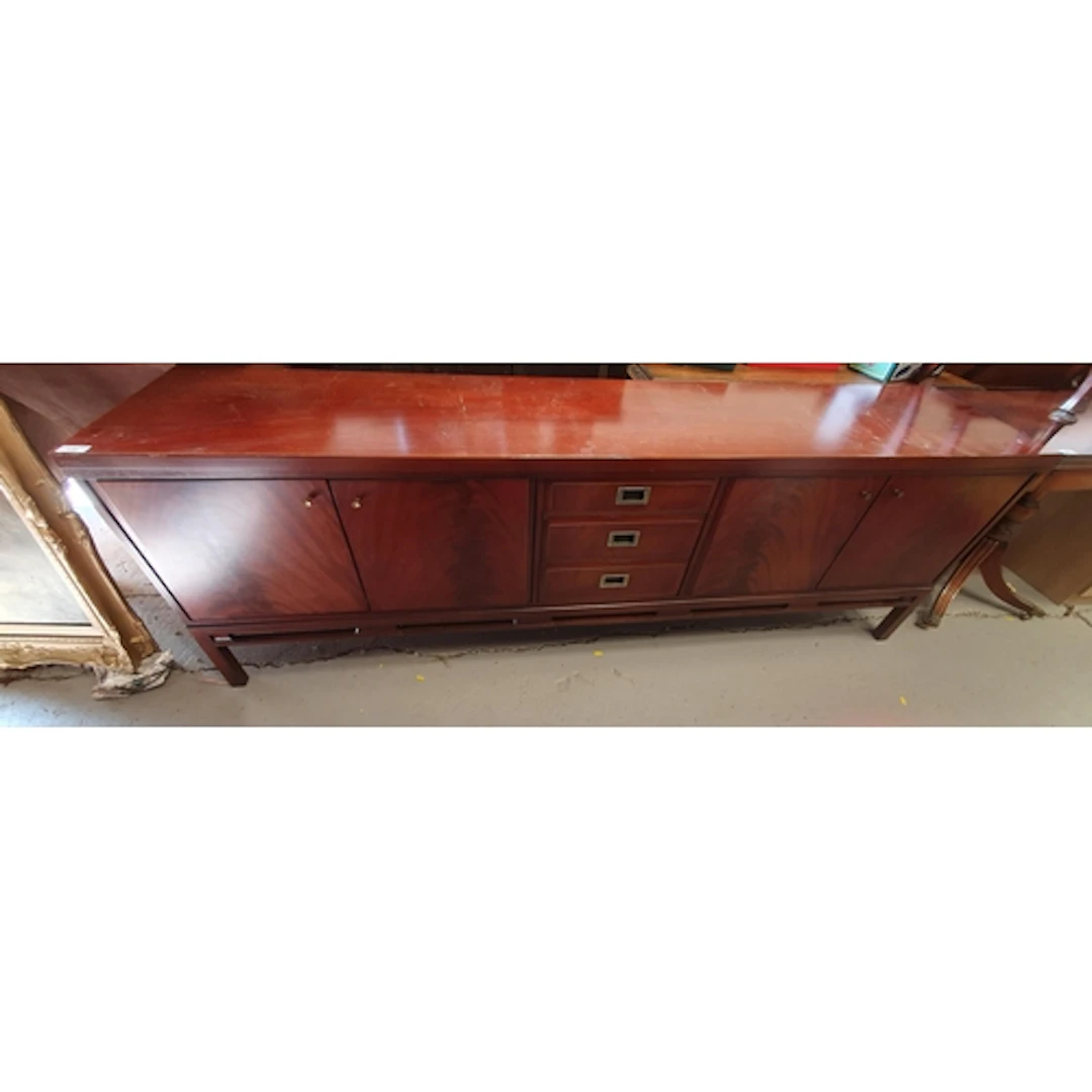 A large reproduction Sideboard fitted three short drawers fl...
