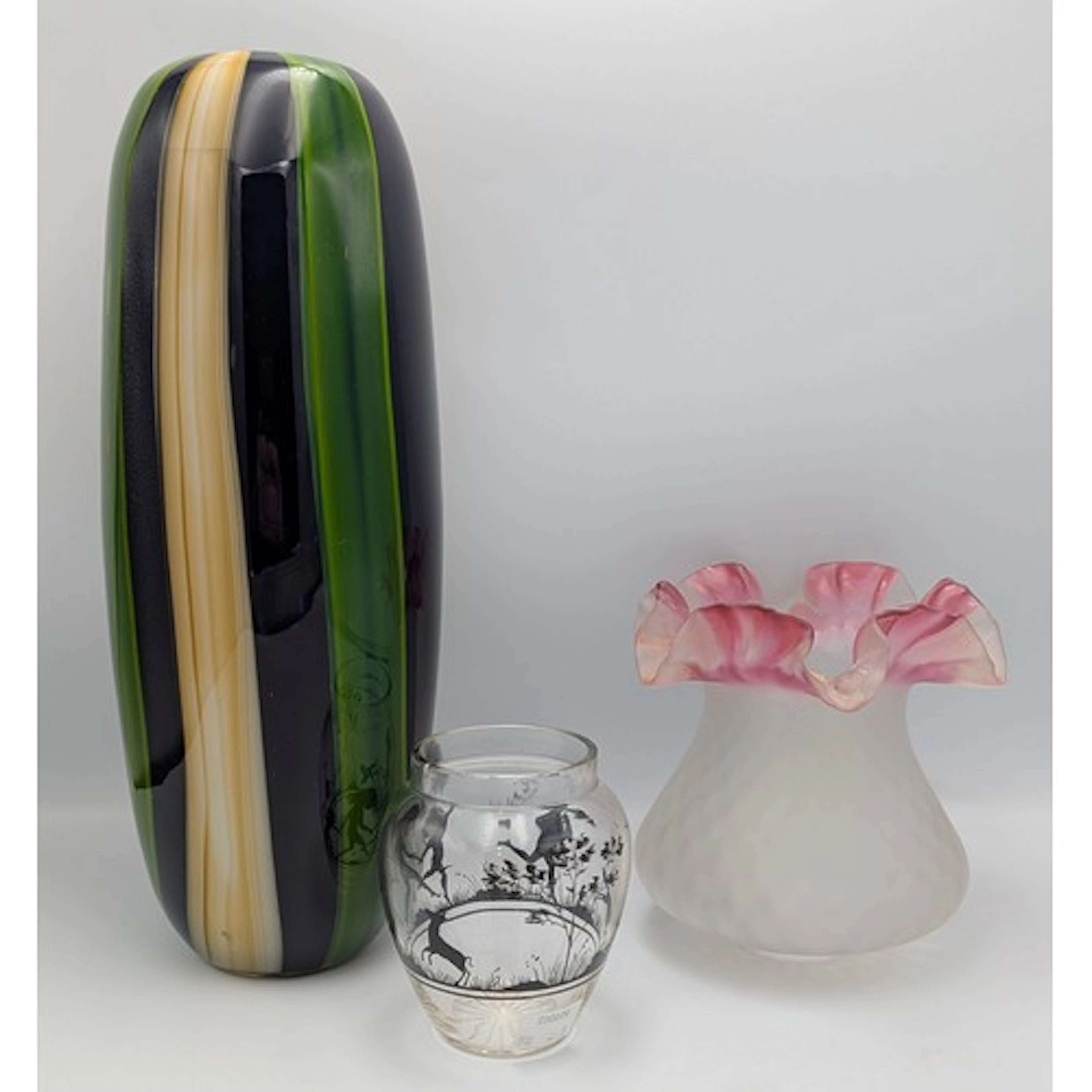 An early 20th century Adolf Beckert type Bohemian glass ovoi...