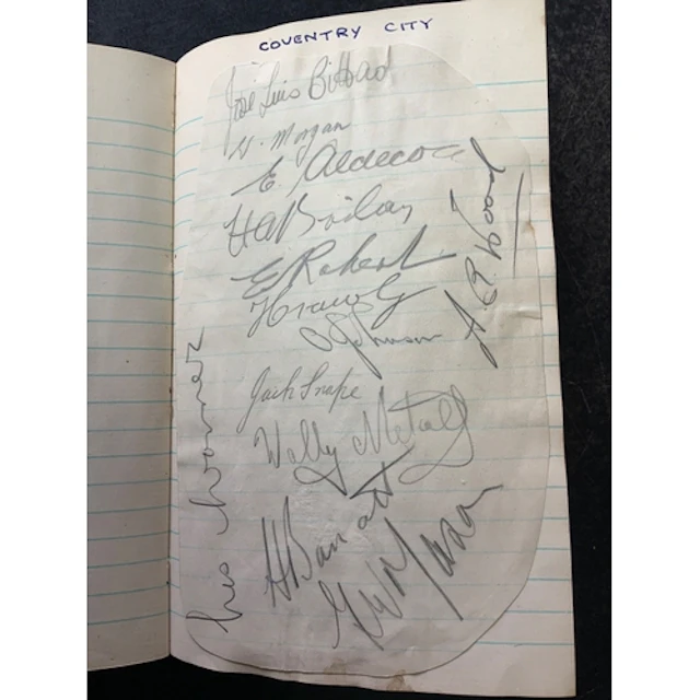 1940s Football Autograph Book: Nice old autograph book which...