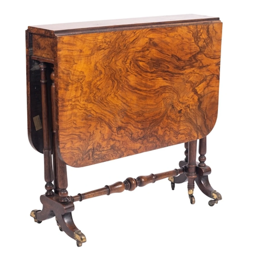 A Victorian walnut and burr walnut Sutherland table, circa 1...