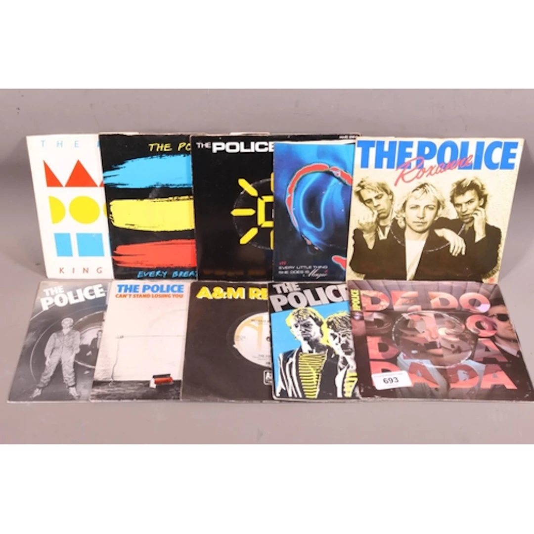 The Police 7'' singles to include Cant Stand Losing You blue...