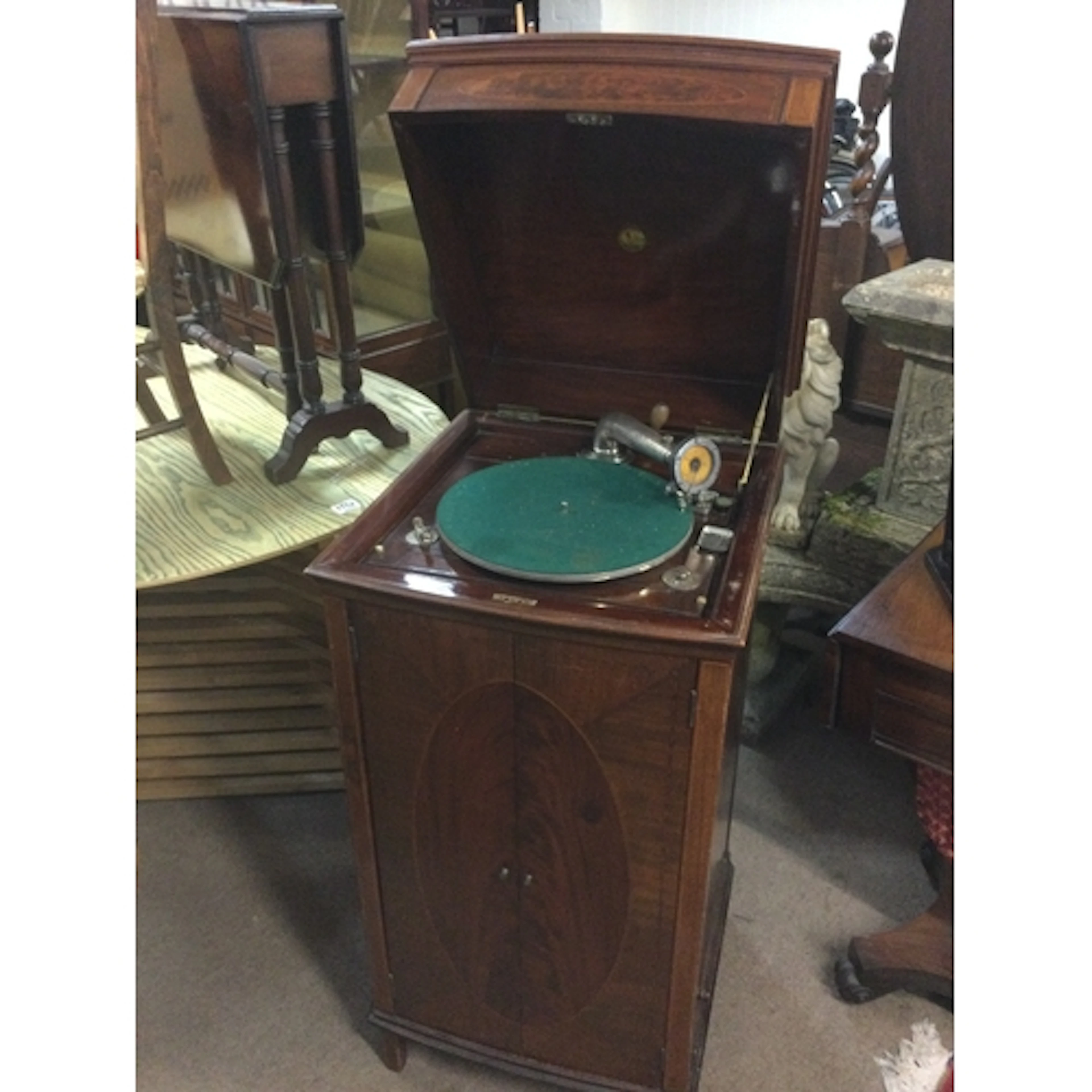 A Pathe Hill & Dale Gramophone with stylus with records....