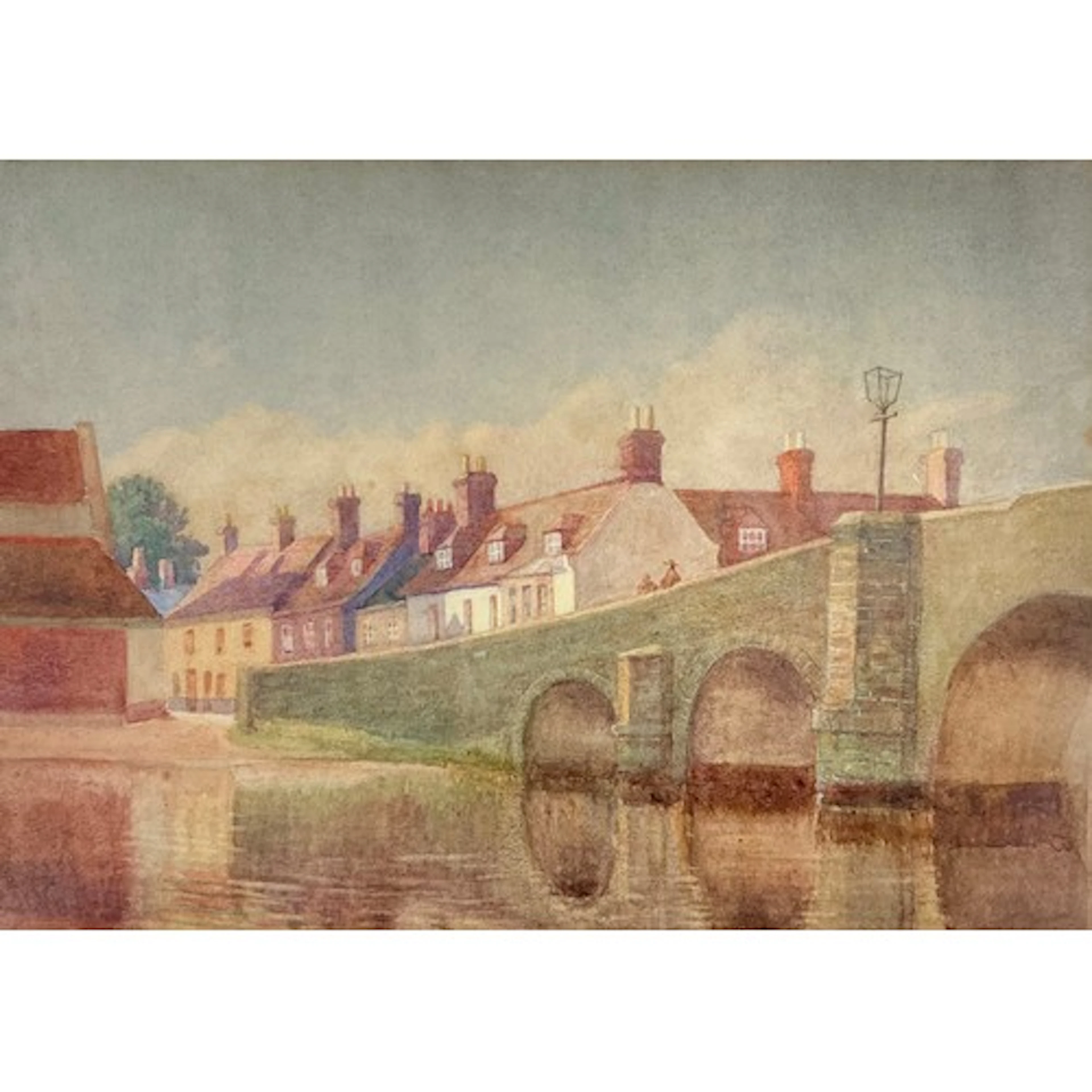 Attributed to Charles Horsley Wareham watercolour, label to ...