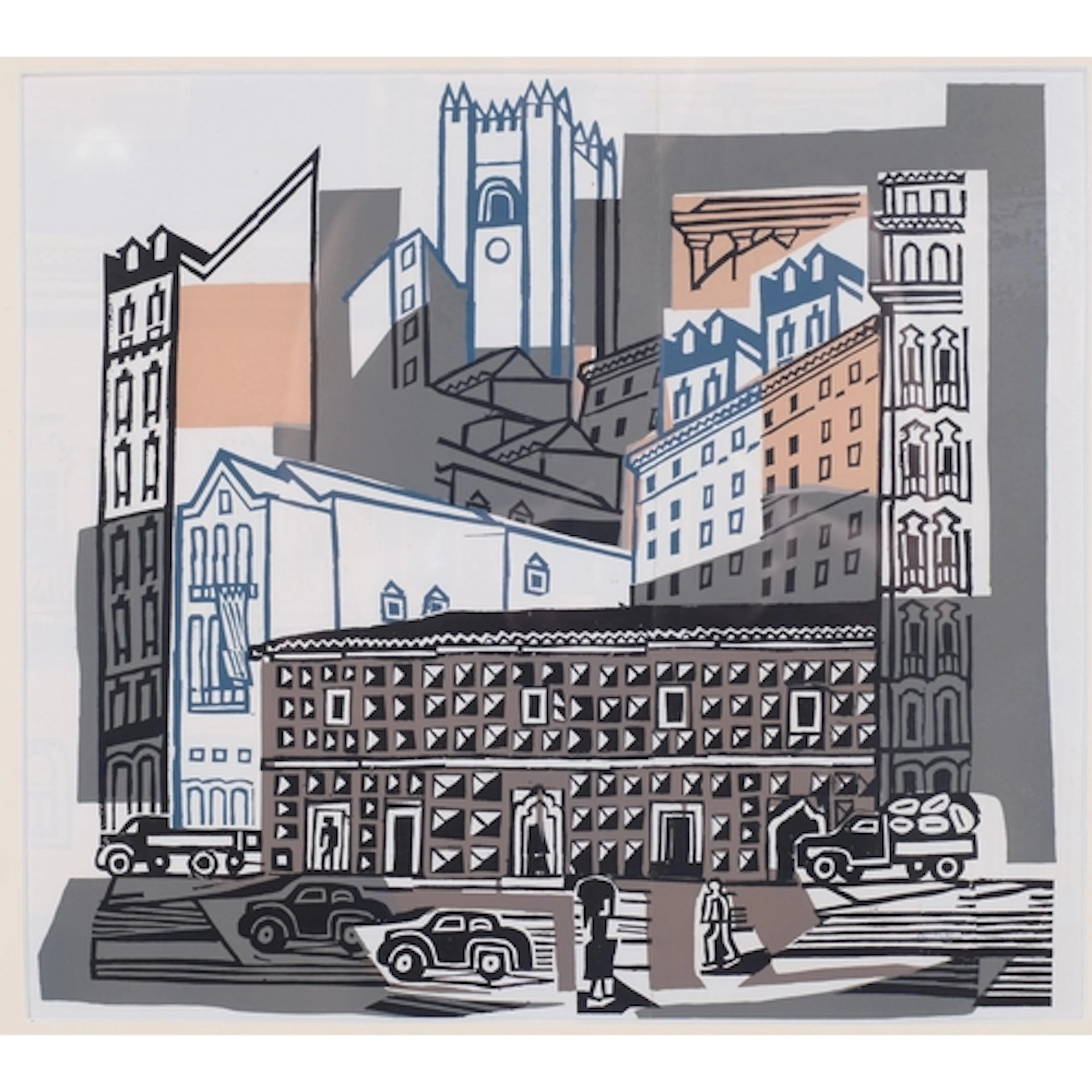 Edward Bawden (1903-1989), line block on paper, Casa Dos Bic...