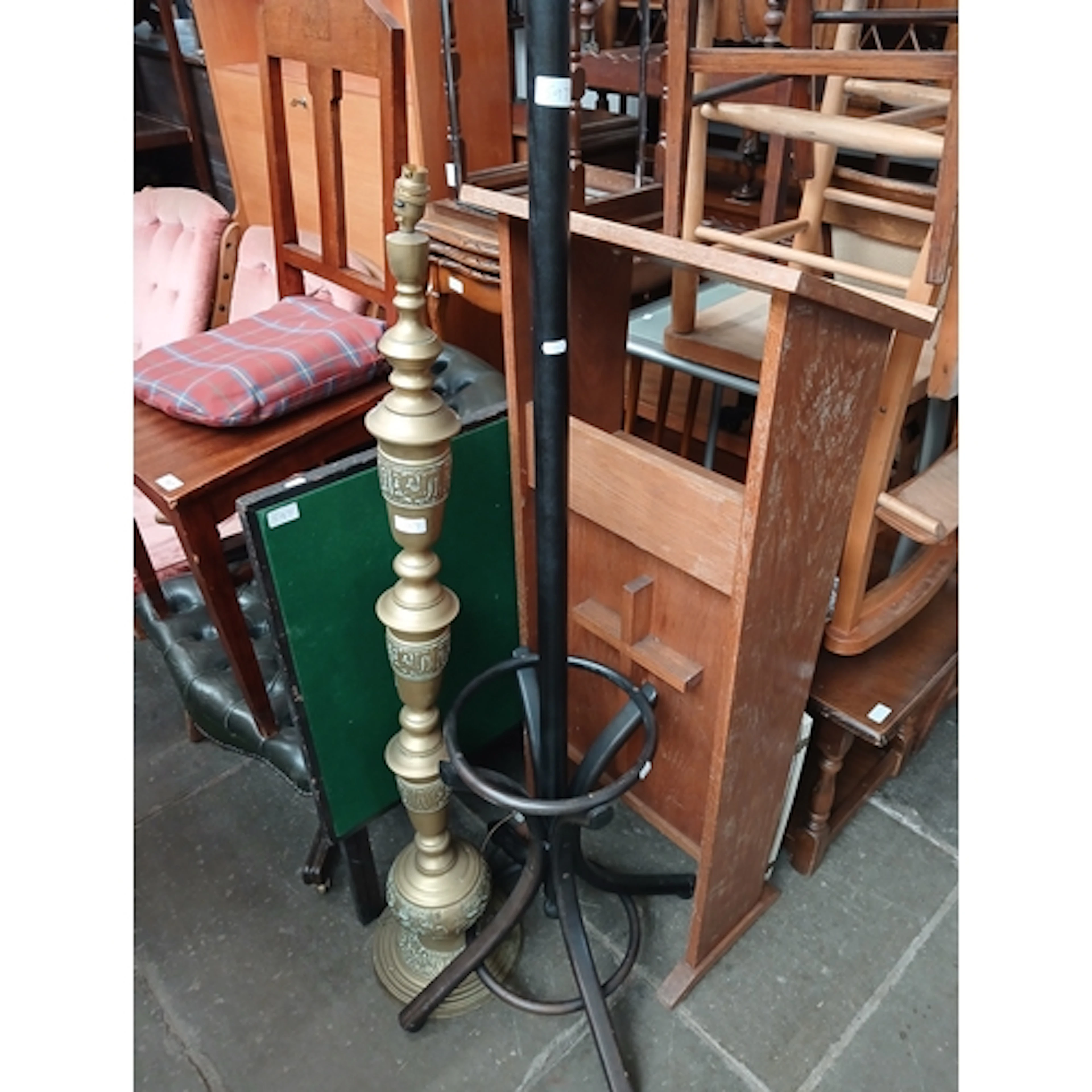 14 items including chairs, occasional tables, church lecturn...