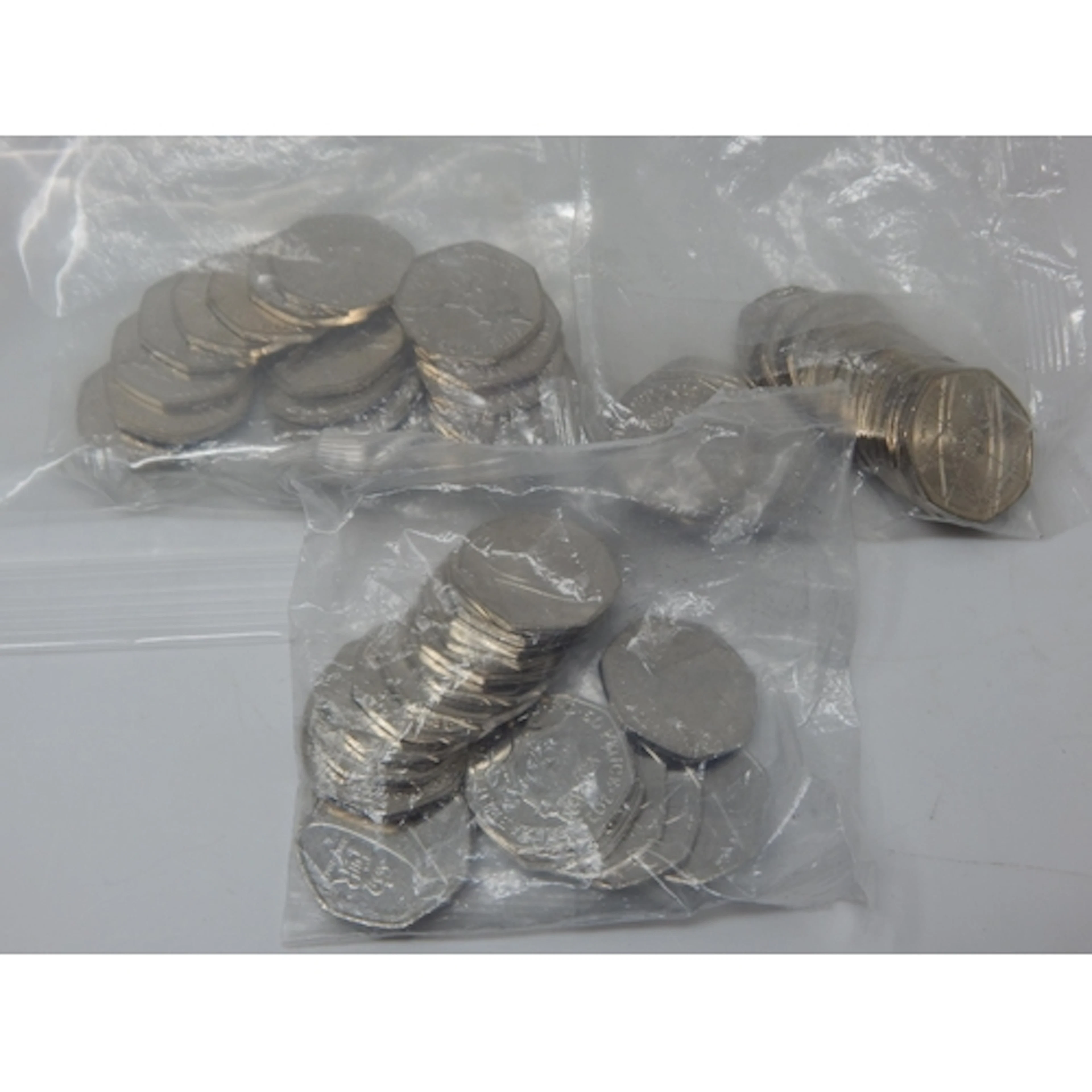 3 x Sealed Bags of Uncirculated 50p Coins: "2017 Tales of Pe...