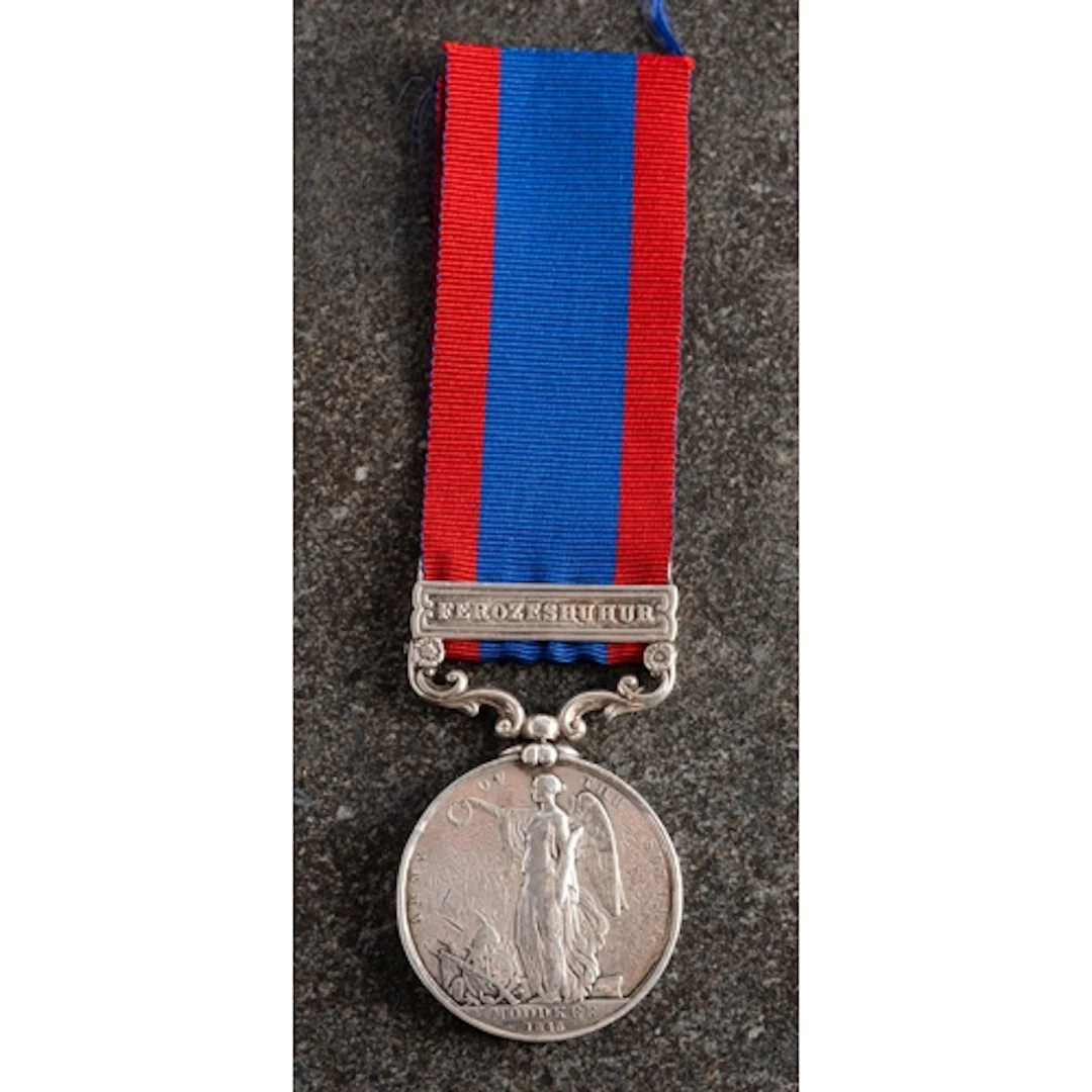 A Sutlej Medal 1846 to ' George Hayward 3rd Lt Dragns' with ...