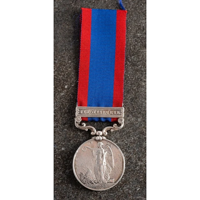A Sutlej Medal 1846 to ' George Hayward 3rd Lt Dragns' with ...