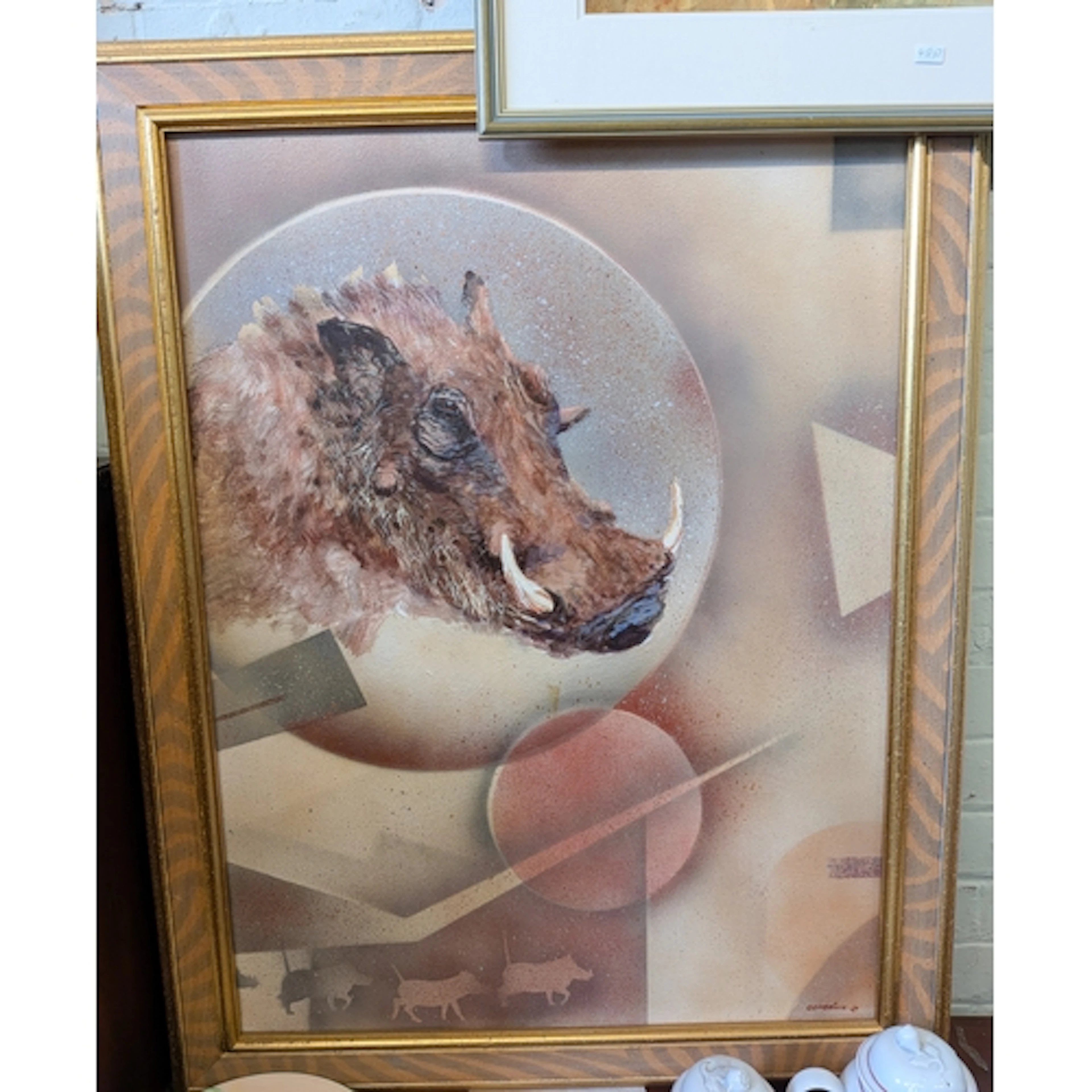 A pair of modern South African oil paintings, depicting a Wa...