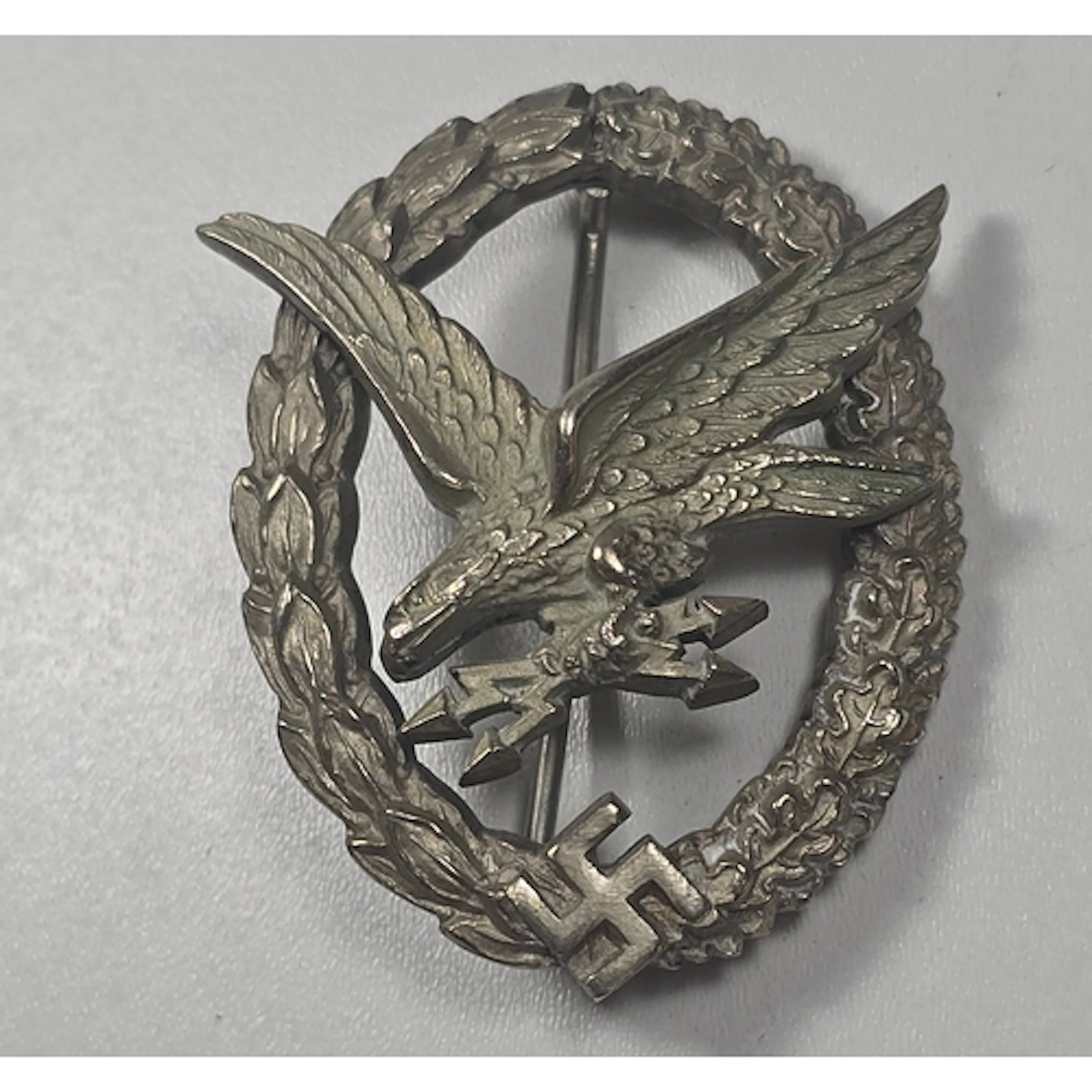 Luftwaffe Air gunner badge marked on reverse JMME.