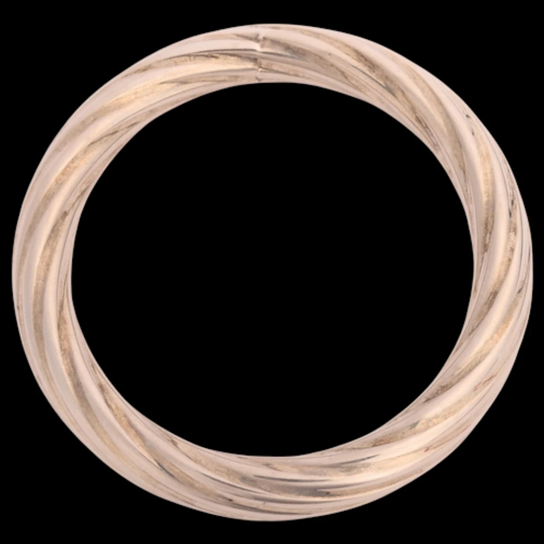 A heavy Danish? nickel bangle, plain twisted form, unmarked,...