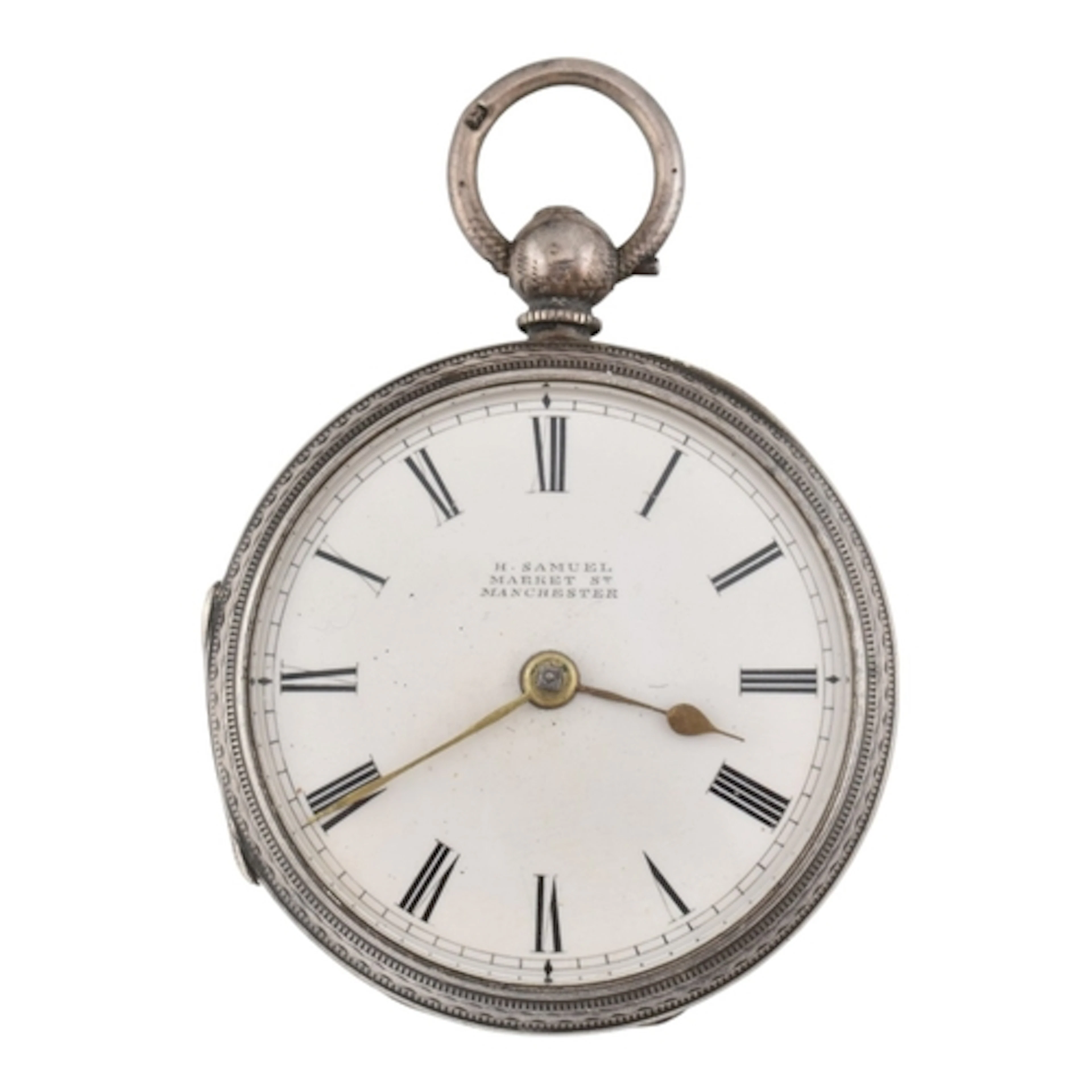 H Samuel Victorian hallmarked silver pocket watch. The watch...