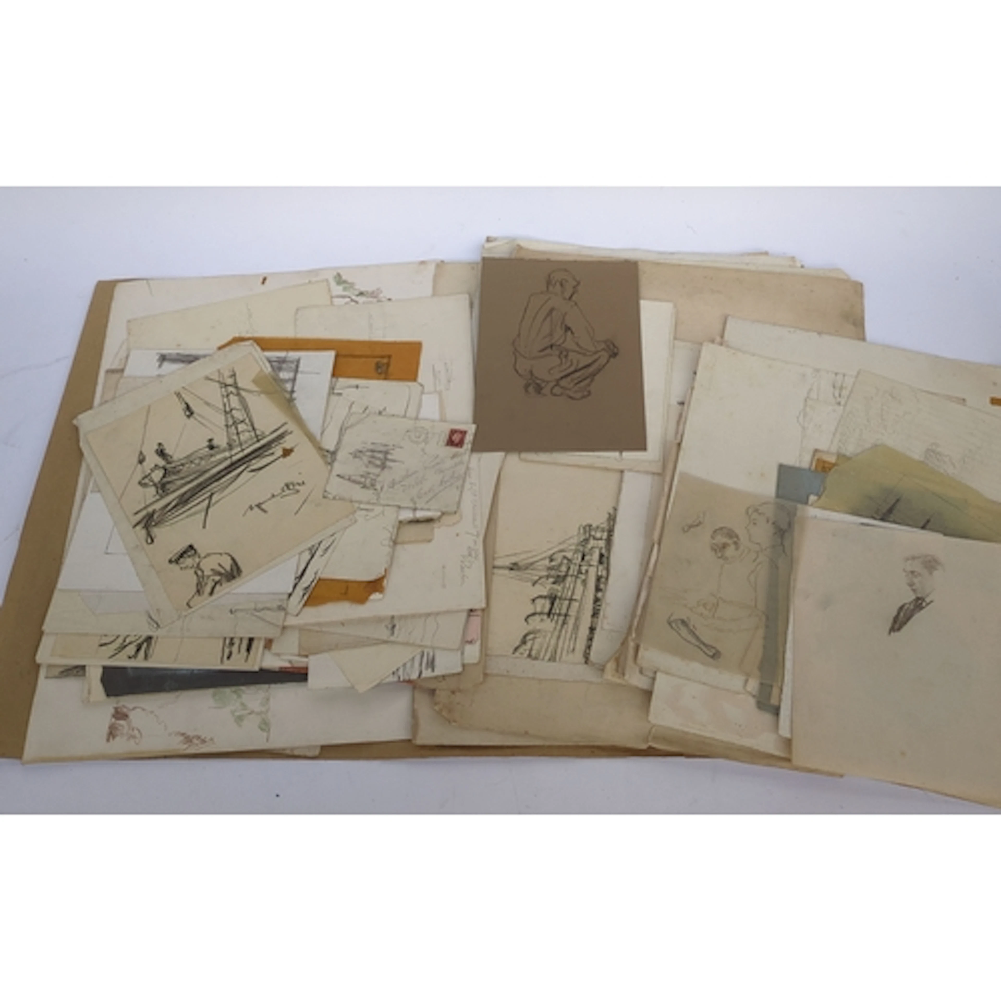 SIR MUIRHEAD BONE. A group of over one hundred sketches and ...