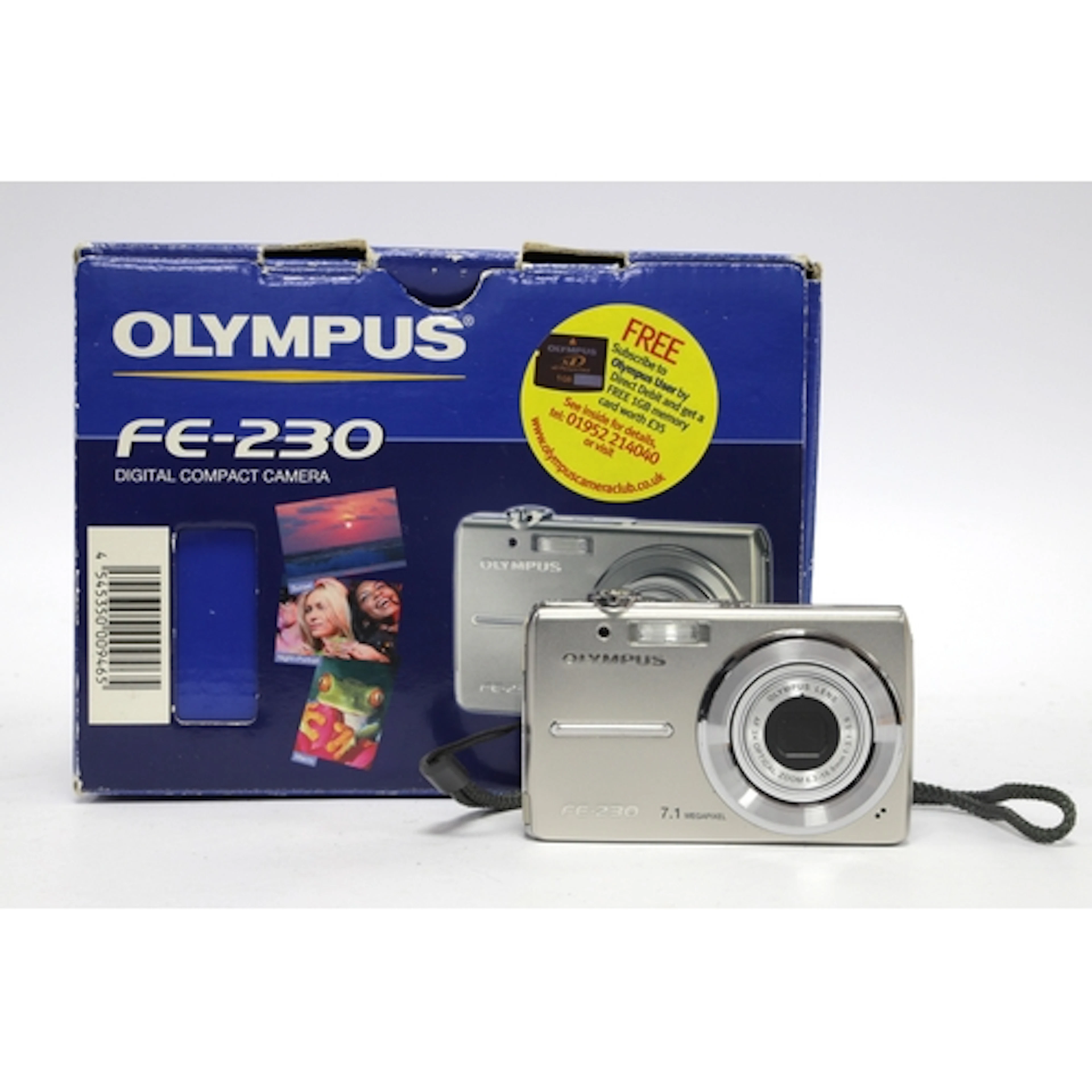 Olympus FE-230 Digital Compact Camera, silver, cased, boxed,...