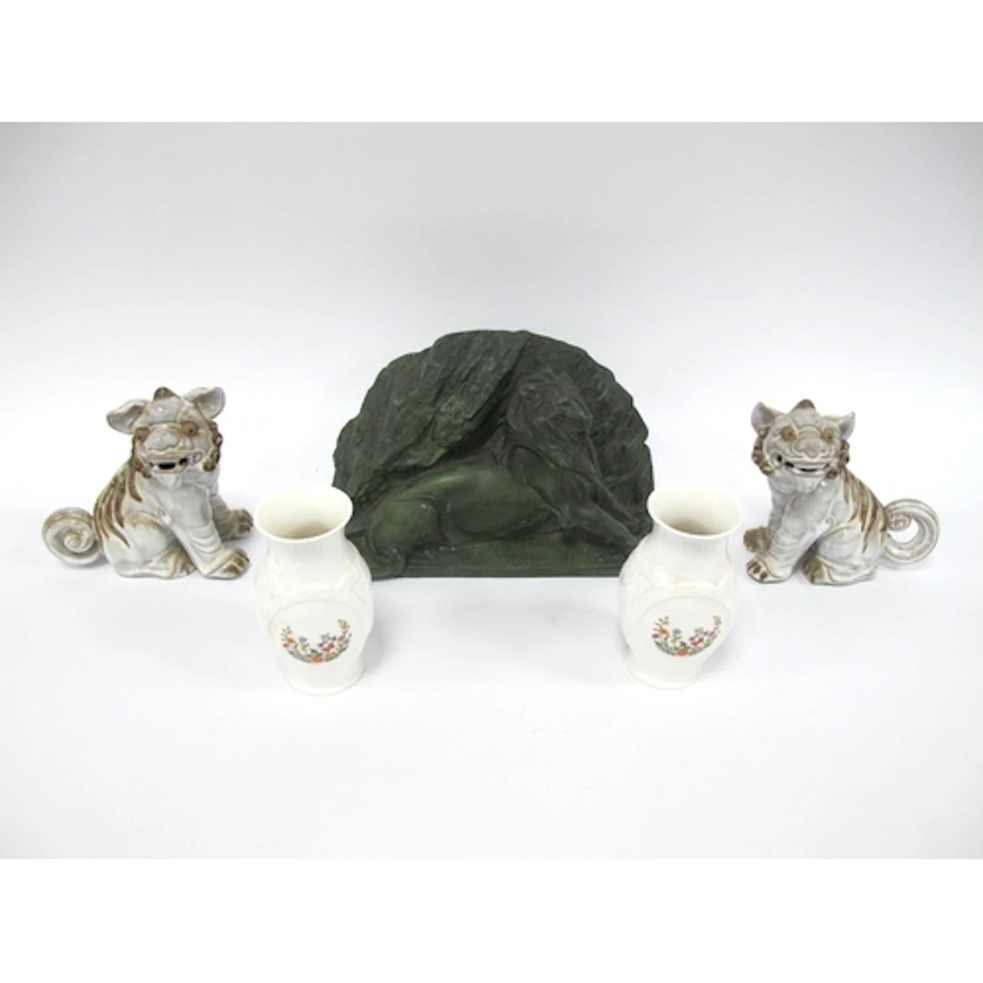 Collectables, including A. Bartholdi patinated spelter figur...