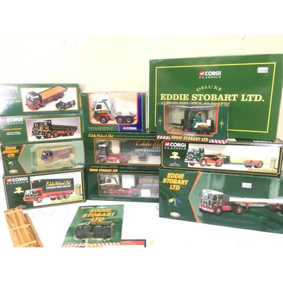 A Collection Of Boxed Corgi Eddie Stobart Lorries And Trucks...
