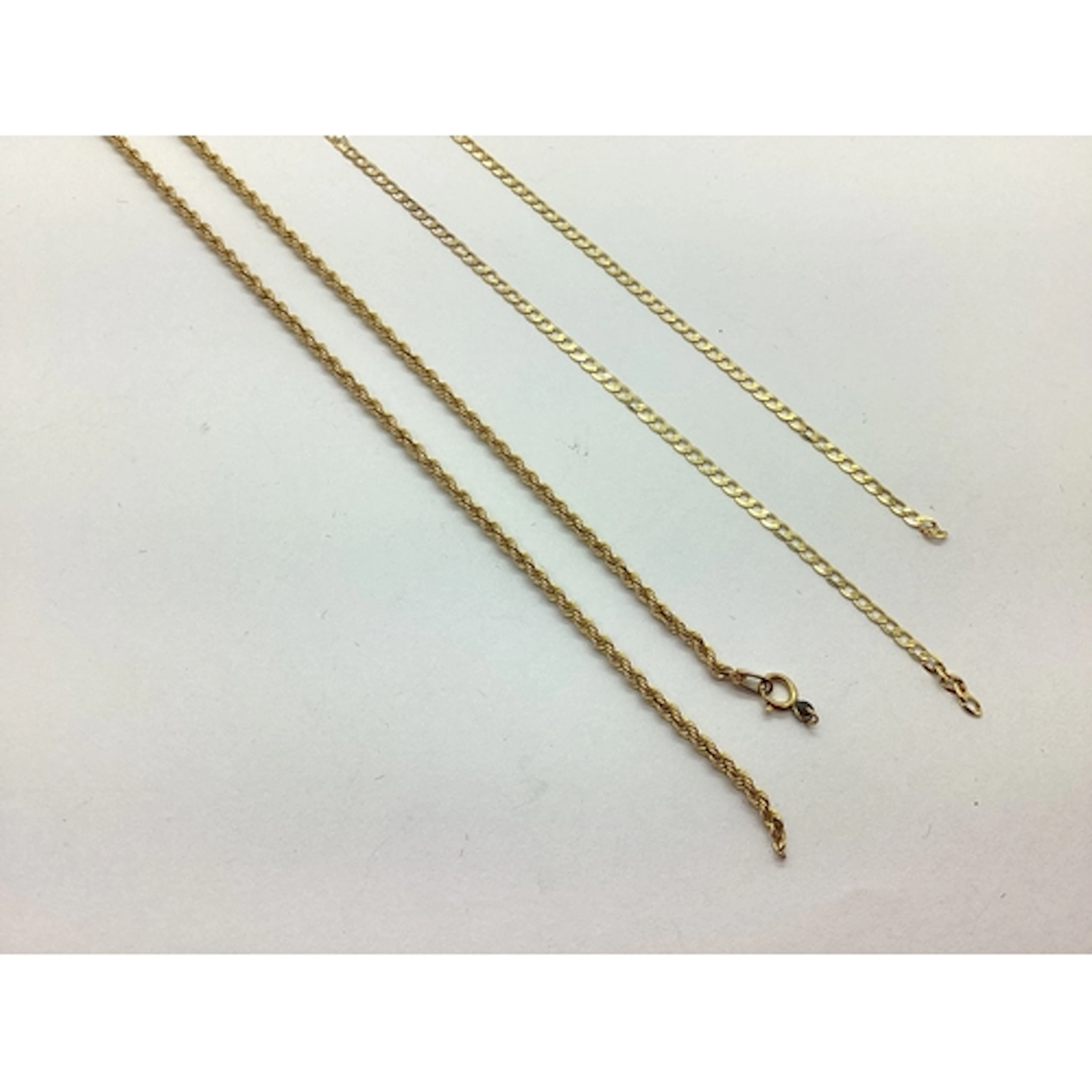 A Modern Ropetwist Style Chain (broken), stamped "375", 42cm...