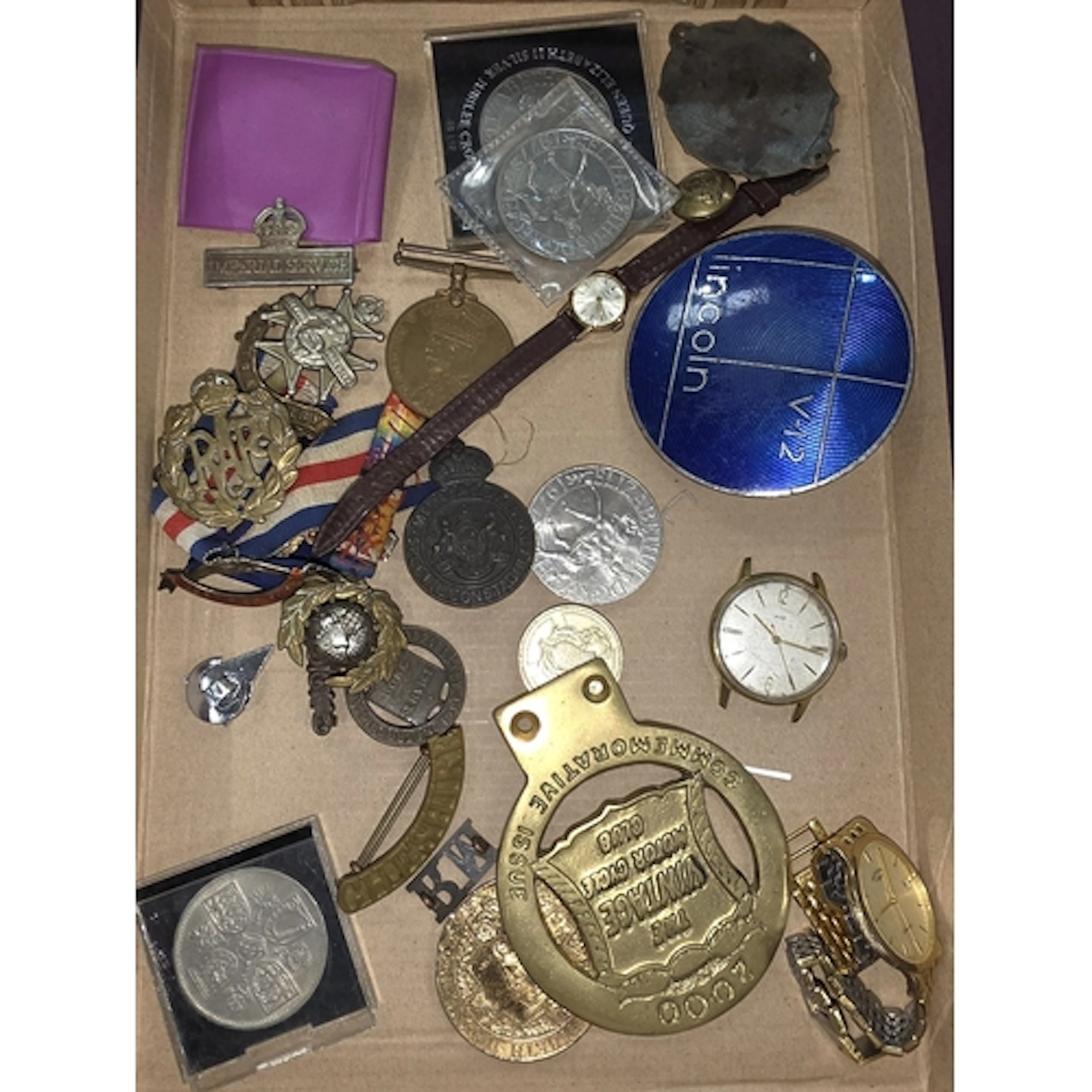 A Special Constabulary medal, other military badges etc.