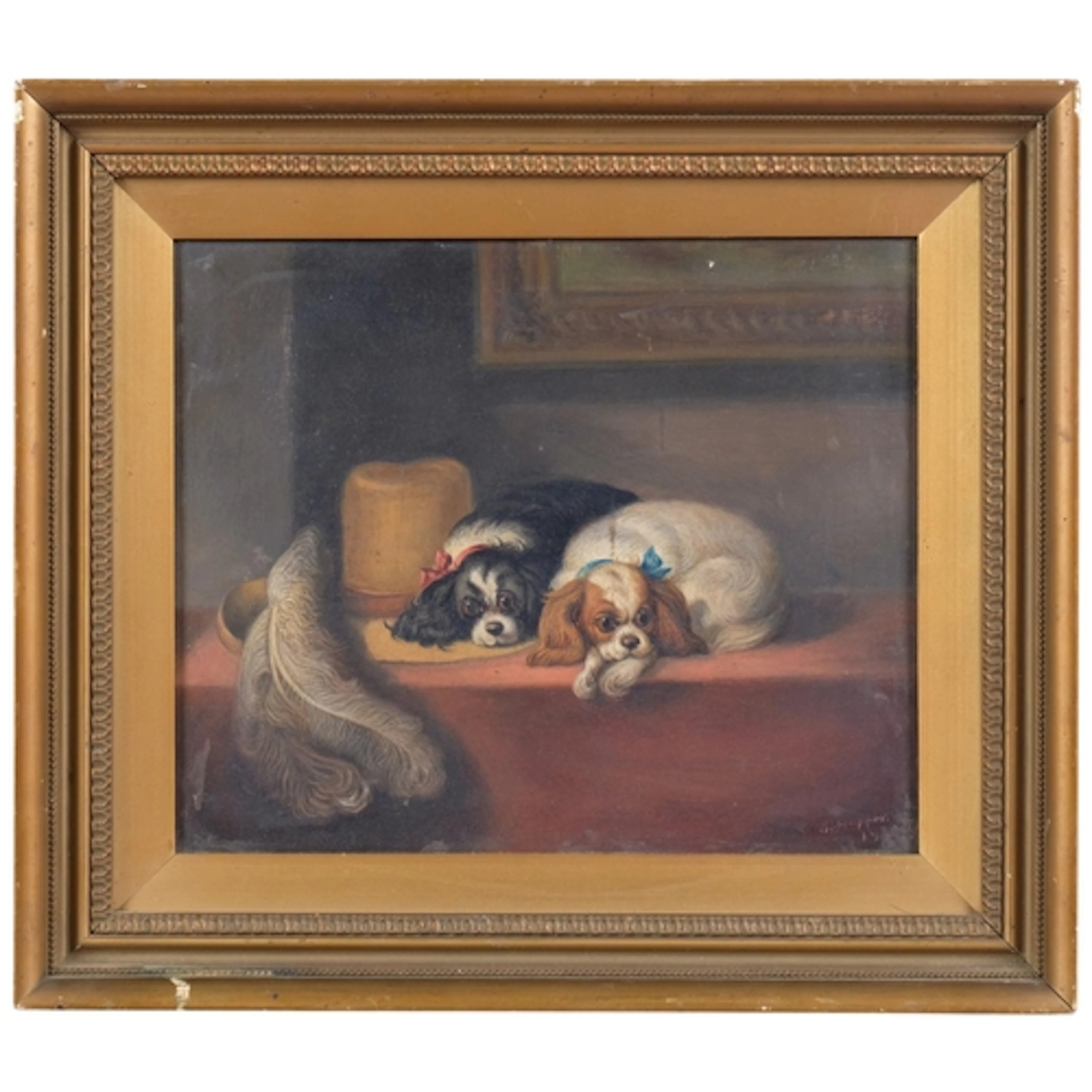G Hopper after Sir Edwin Landseer, King Charles Spaniels, oi...
