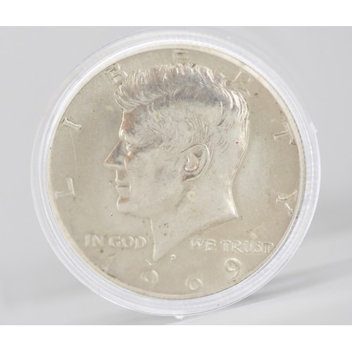 Silver United States of America Kennedy Half Dollar Coin Dat...