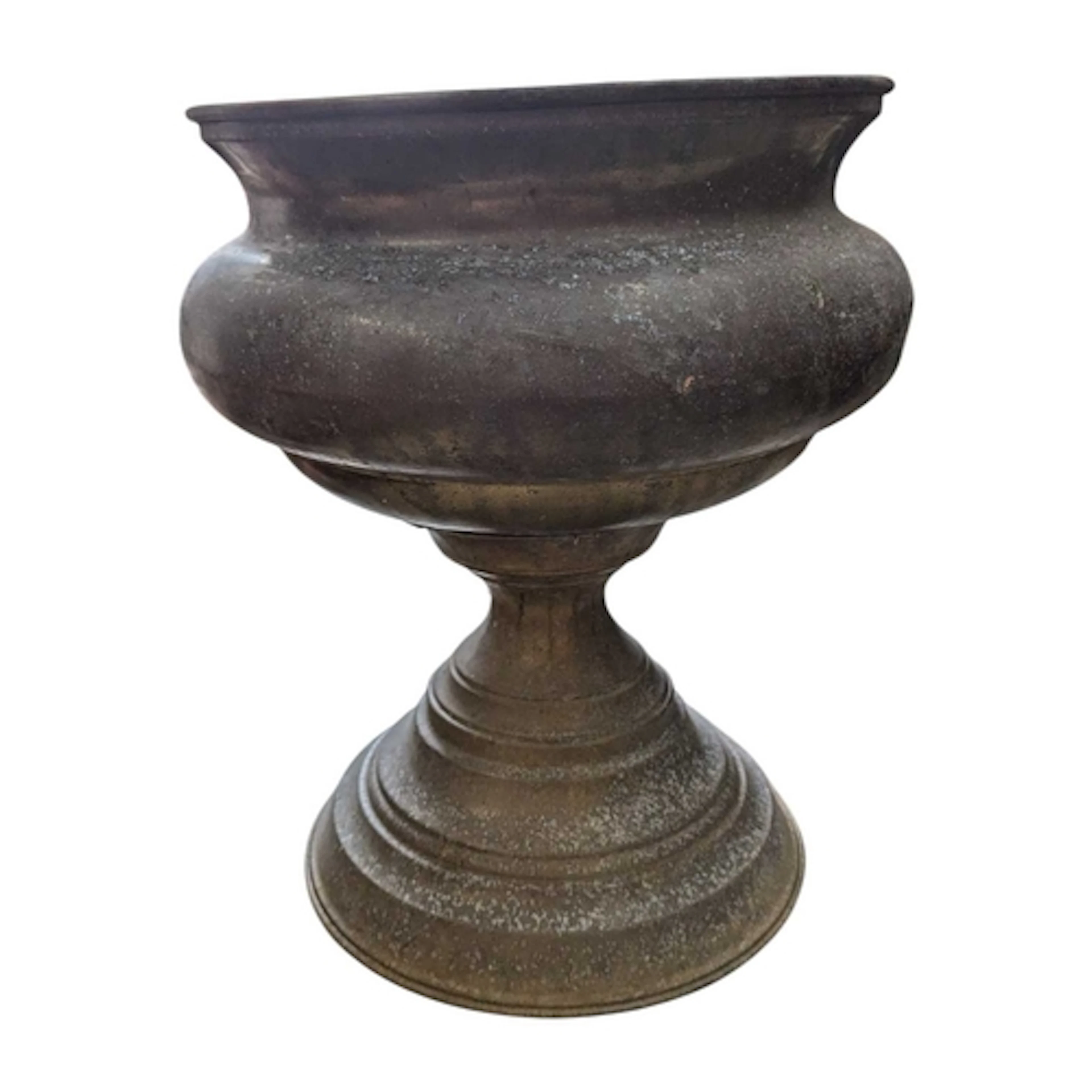 A 20th century copper garden outdoor planter jardiniere. Sha...