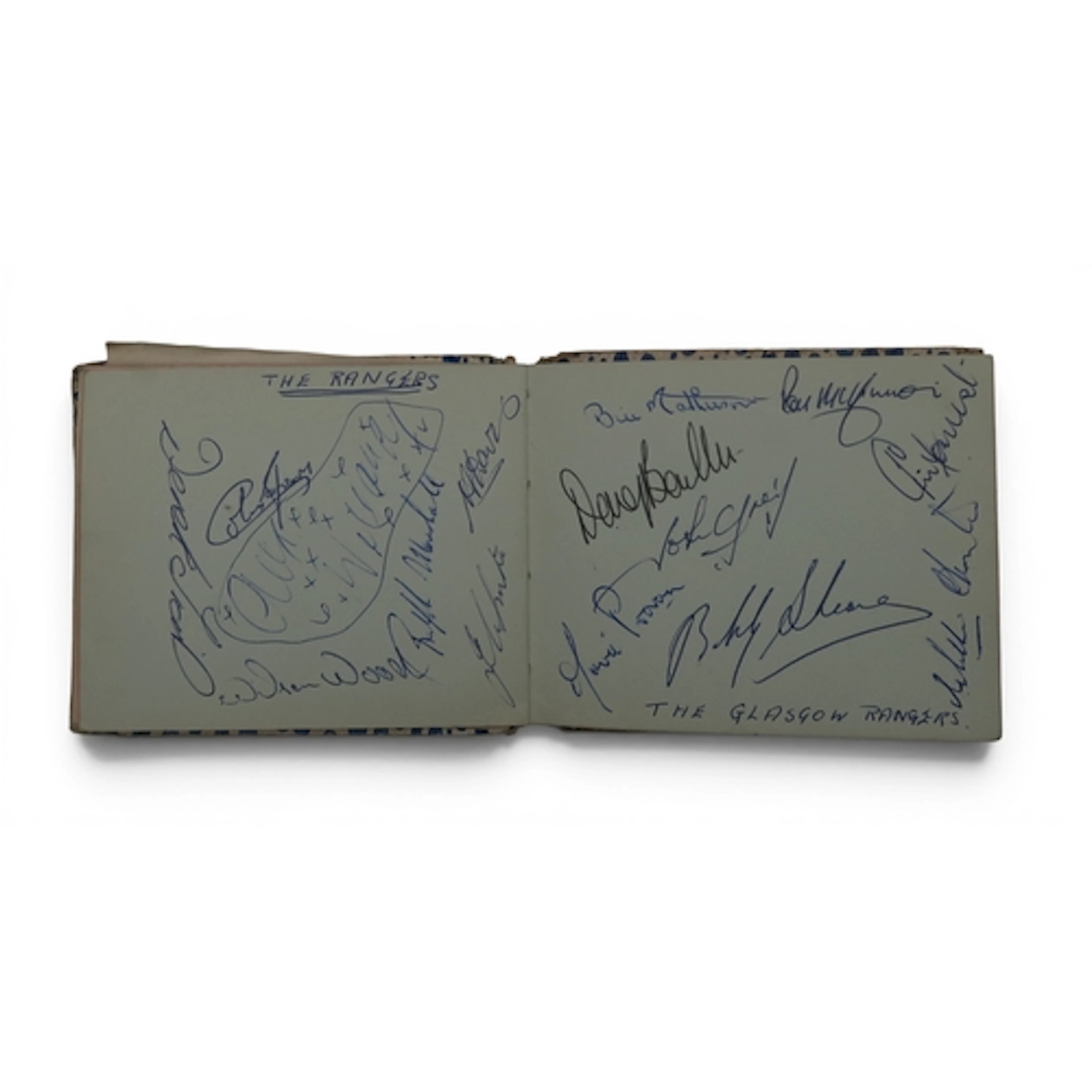 An autograph book, mid-1960s, including signatures the Glasg...