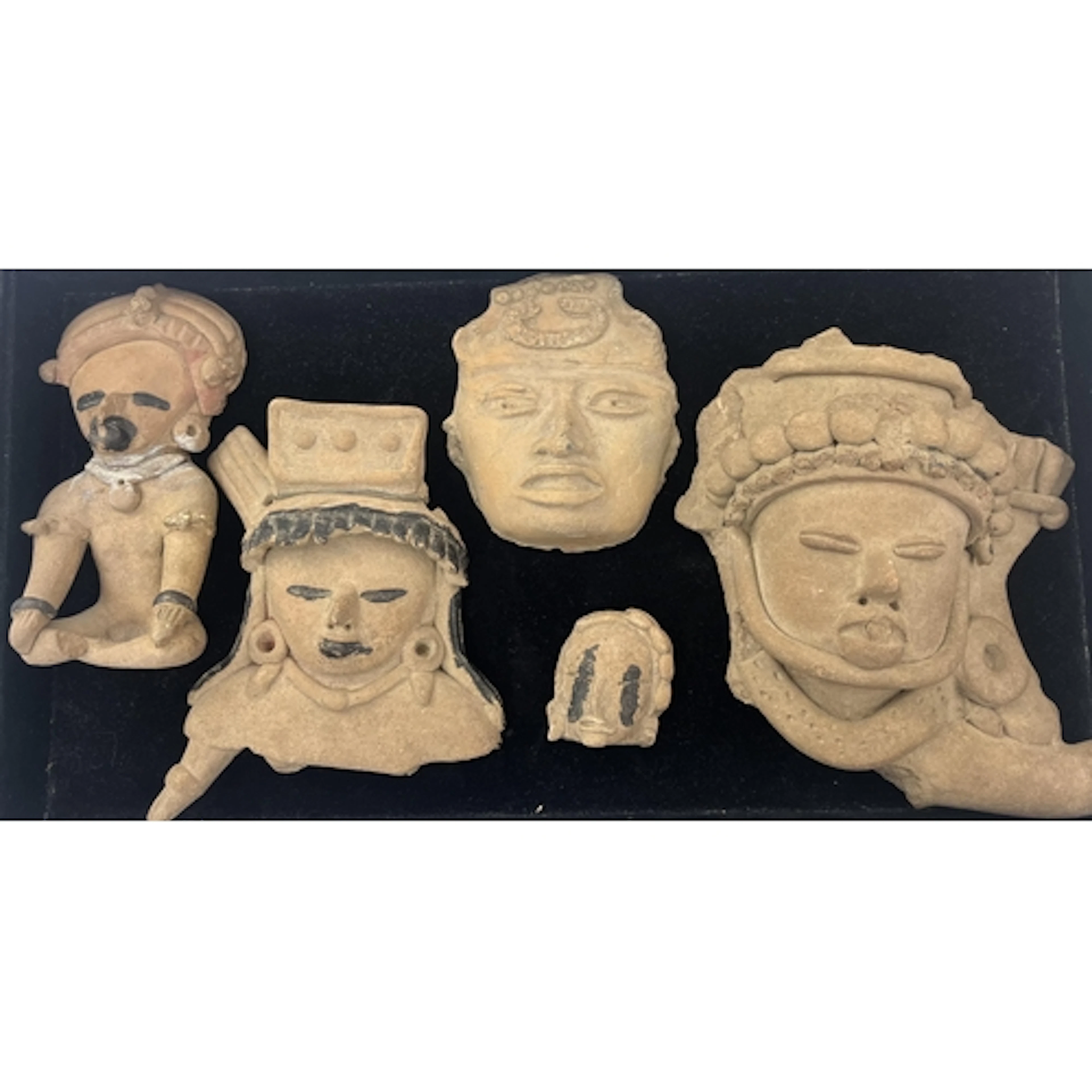 A group of four Pre-Columbian Veracruz pottery figures or fr...