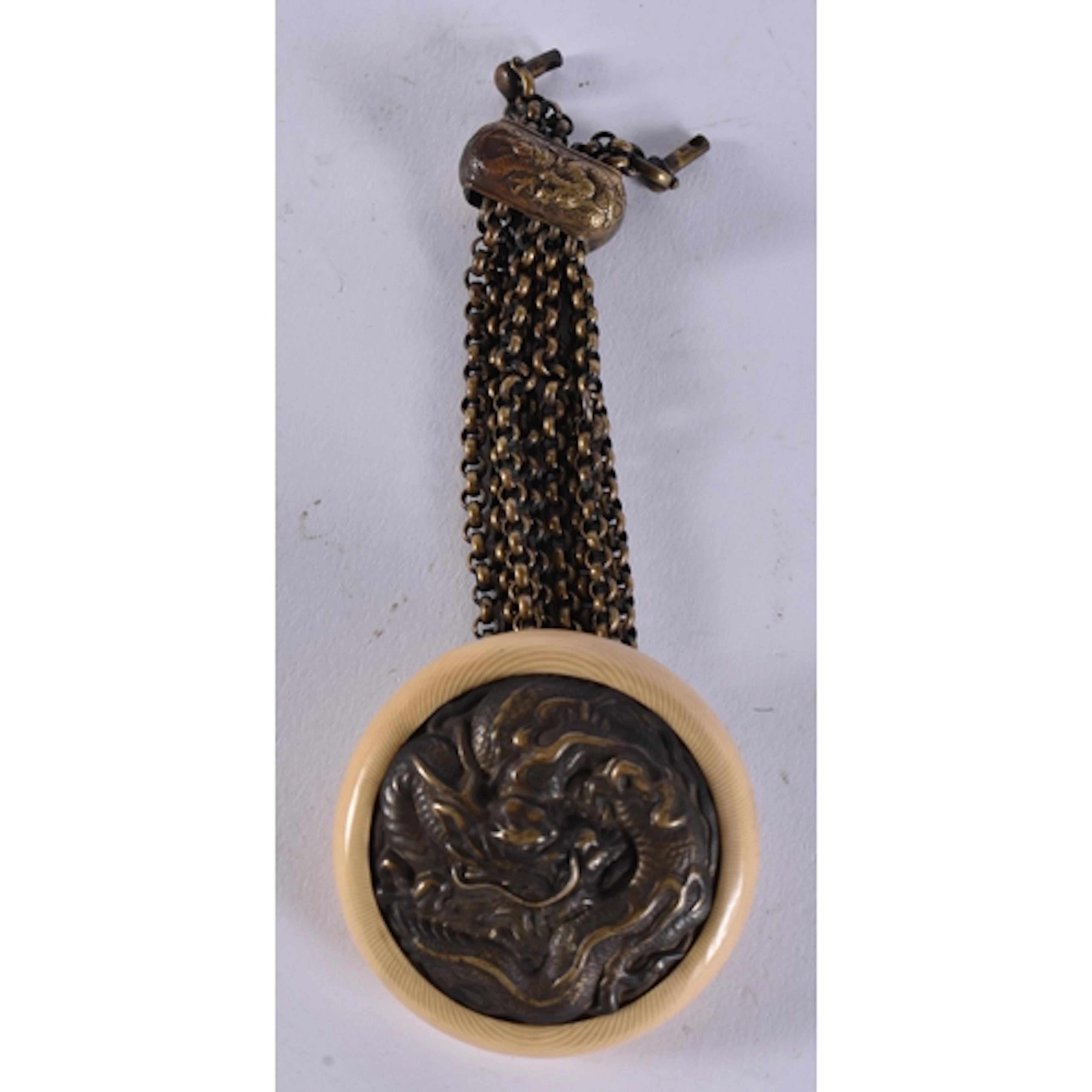 A 19TH CENTURY JAPANESE MEIJI PERIOD MIXED METAL MANJU NETSU...