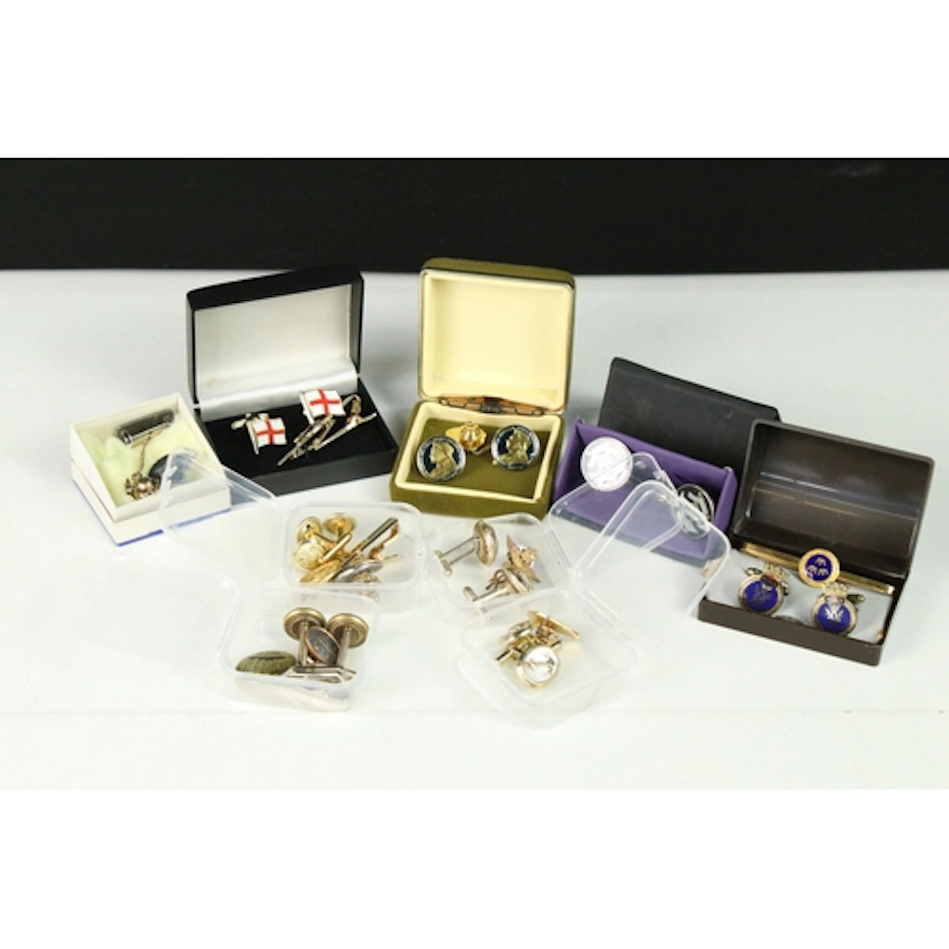 Collection of naval and ship related costume jewellery items...
