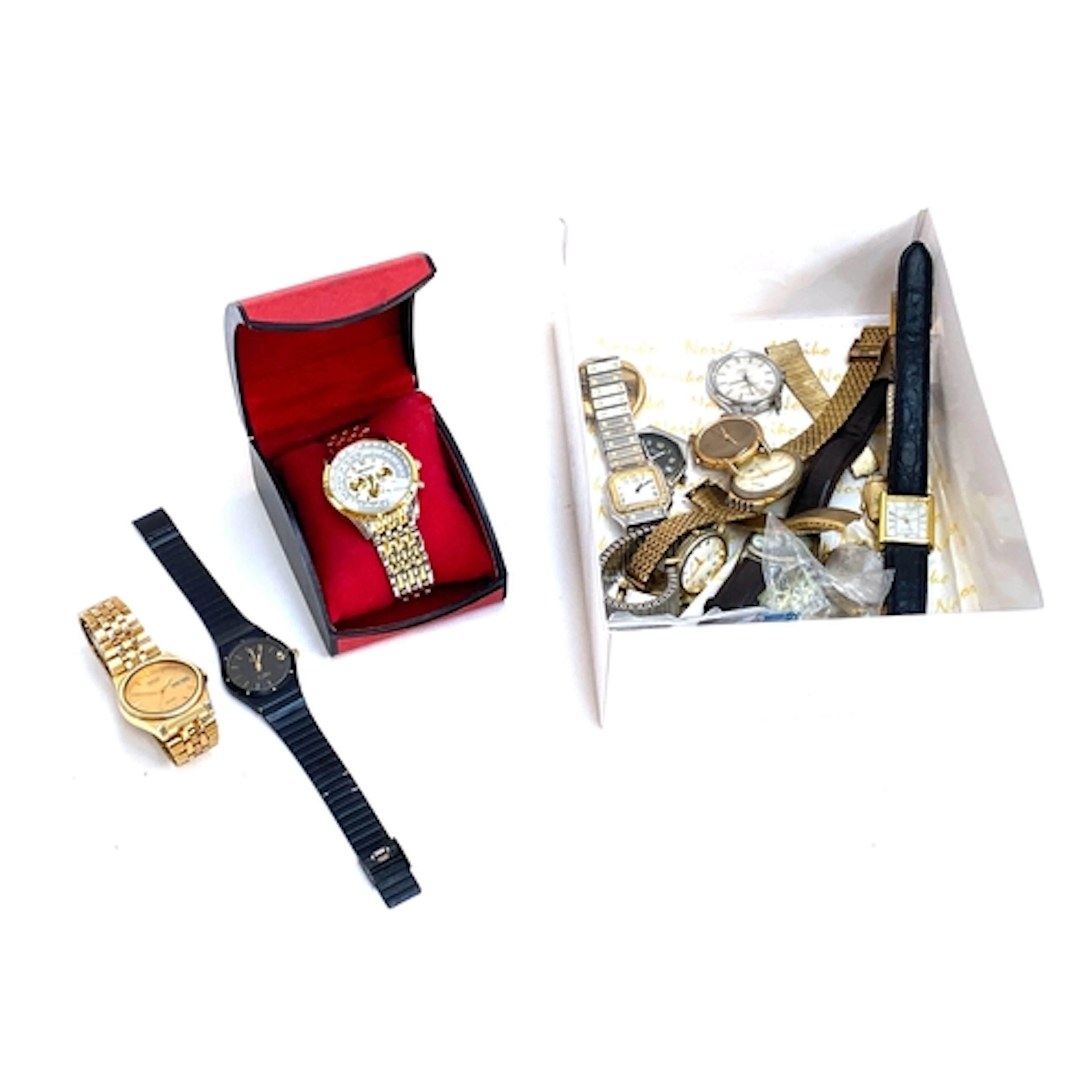 A mixed lot of watches and watch parts, to include a Colibri...