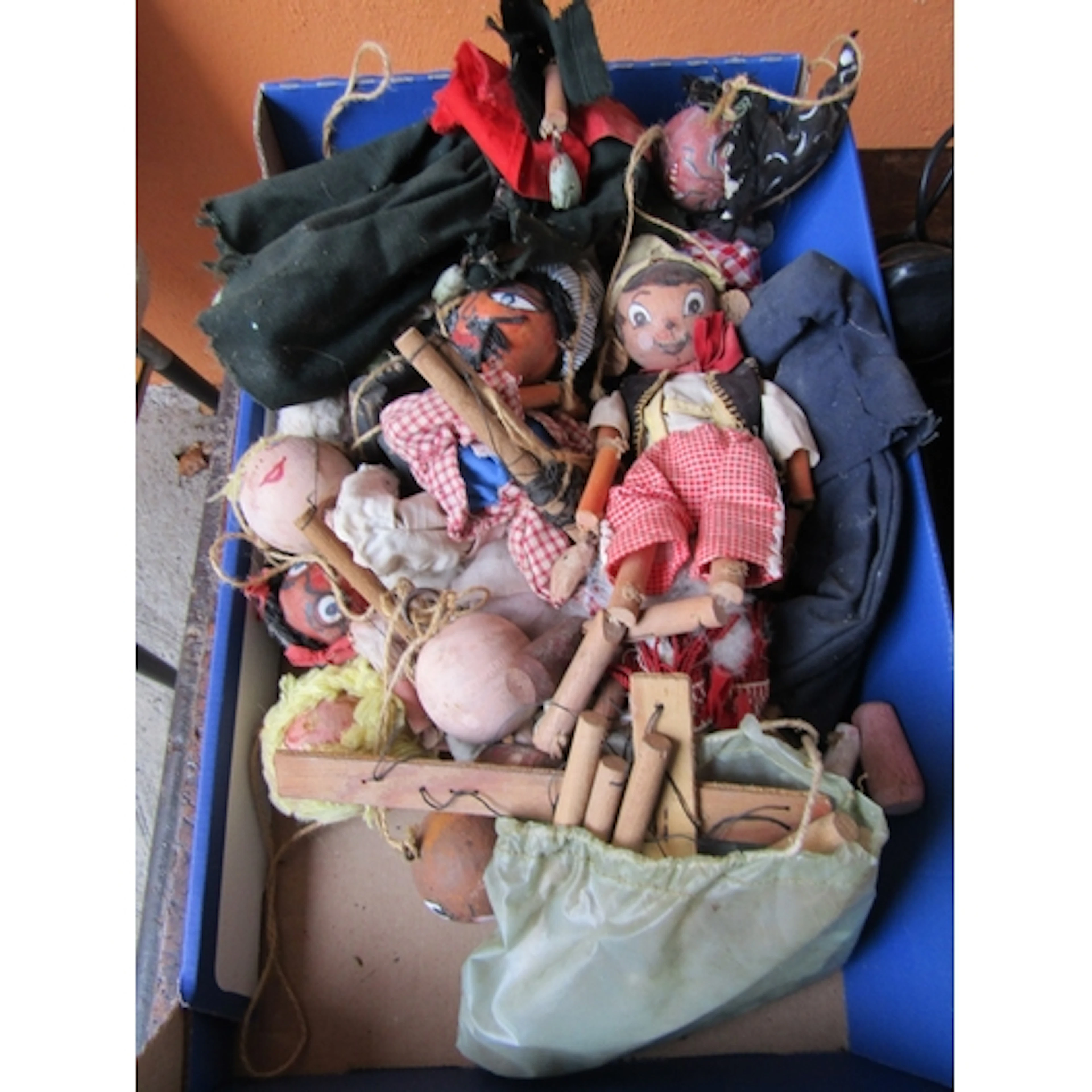 Collection of Various Puppets Contained Within Cardboard Box...