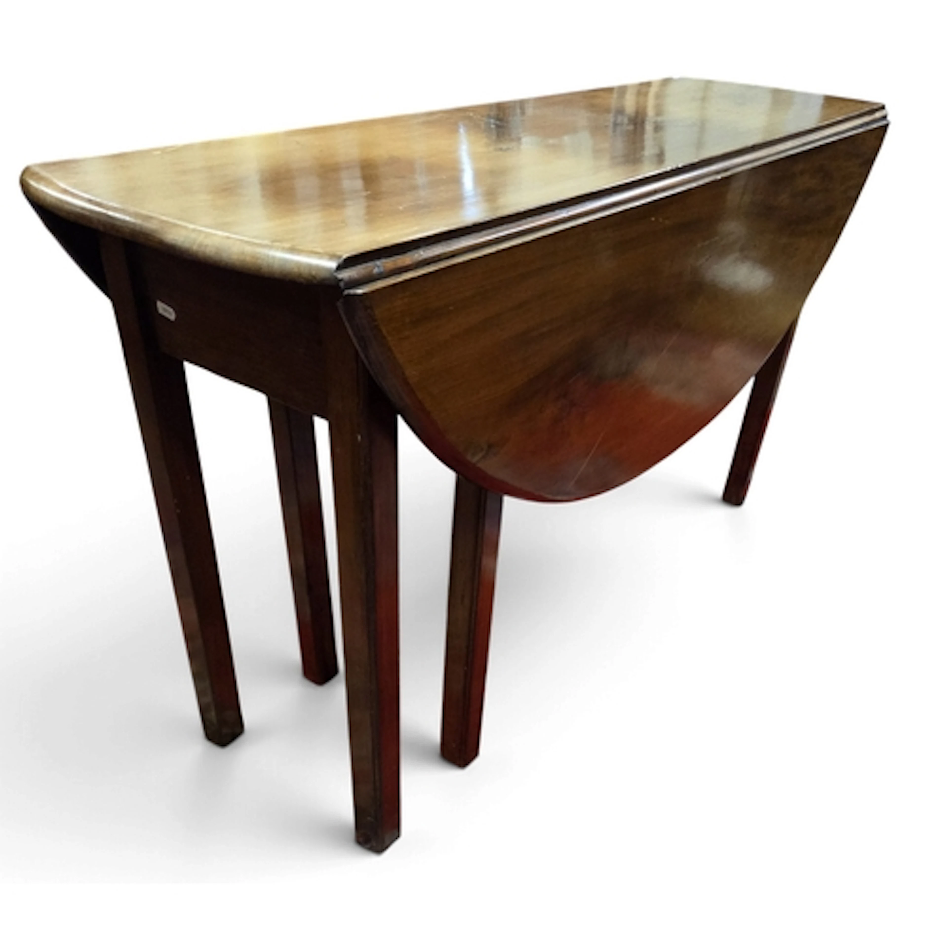 A Georgian Mahogany Hunting Table of neat proportions on squ...