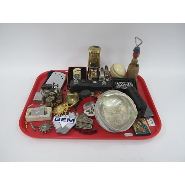 Collectables and novelties, including miniature brass miner'...