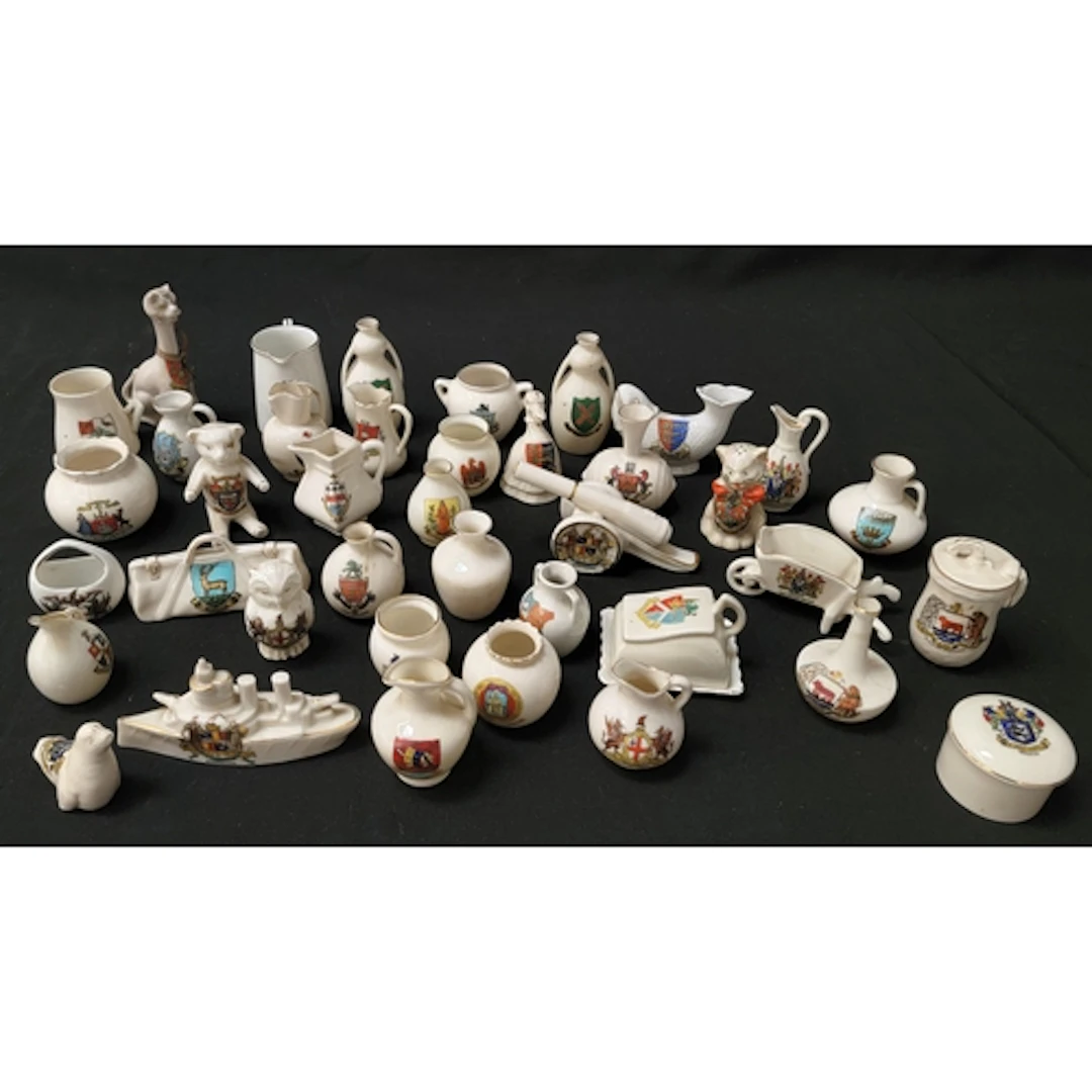 LARGE SELECTION OF CRESTED WARE including a canon for Birmin...