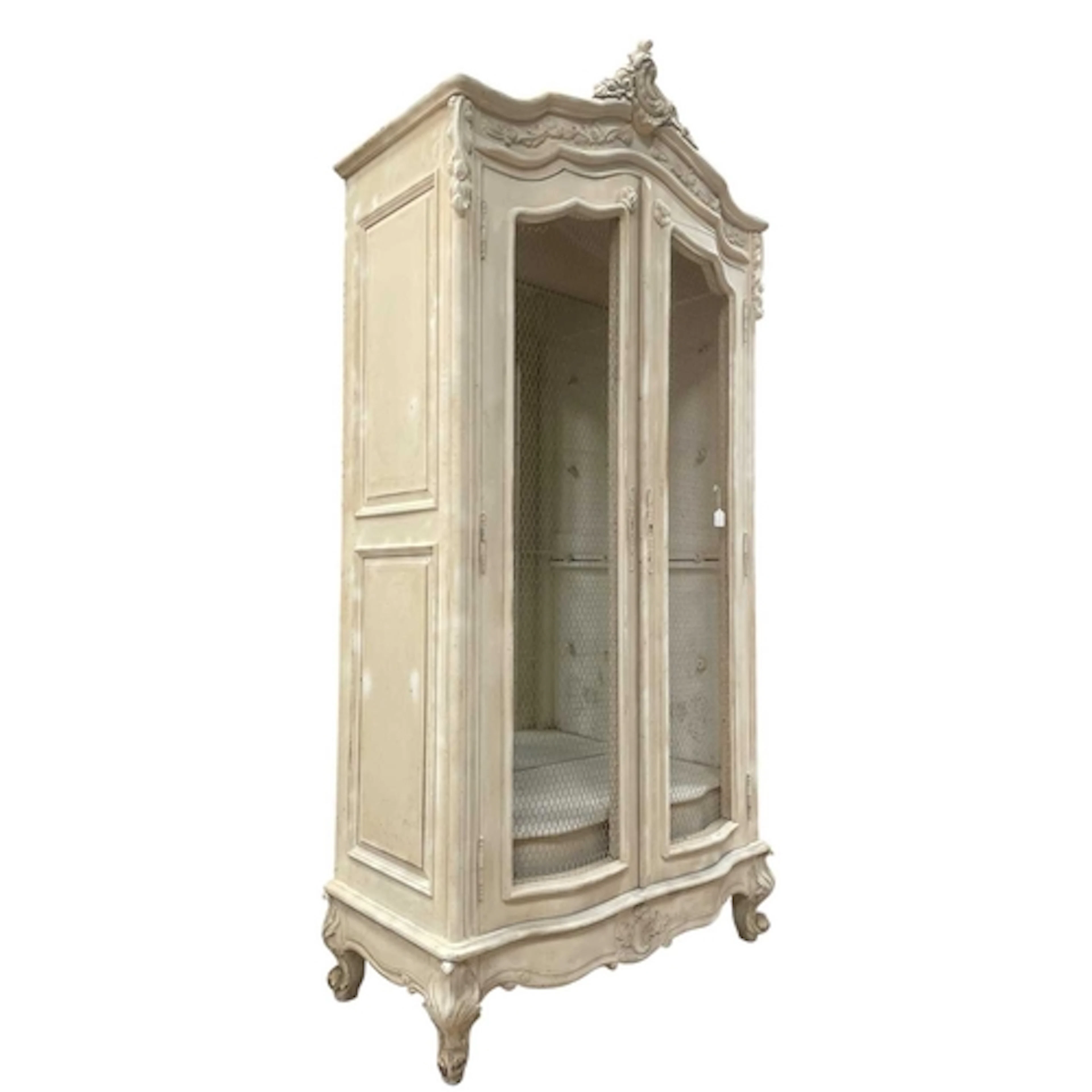 A Laura Ashley manner white-painted French-style kitchen dre...