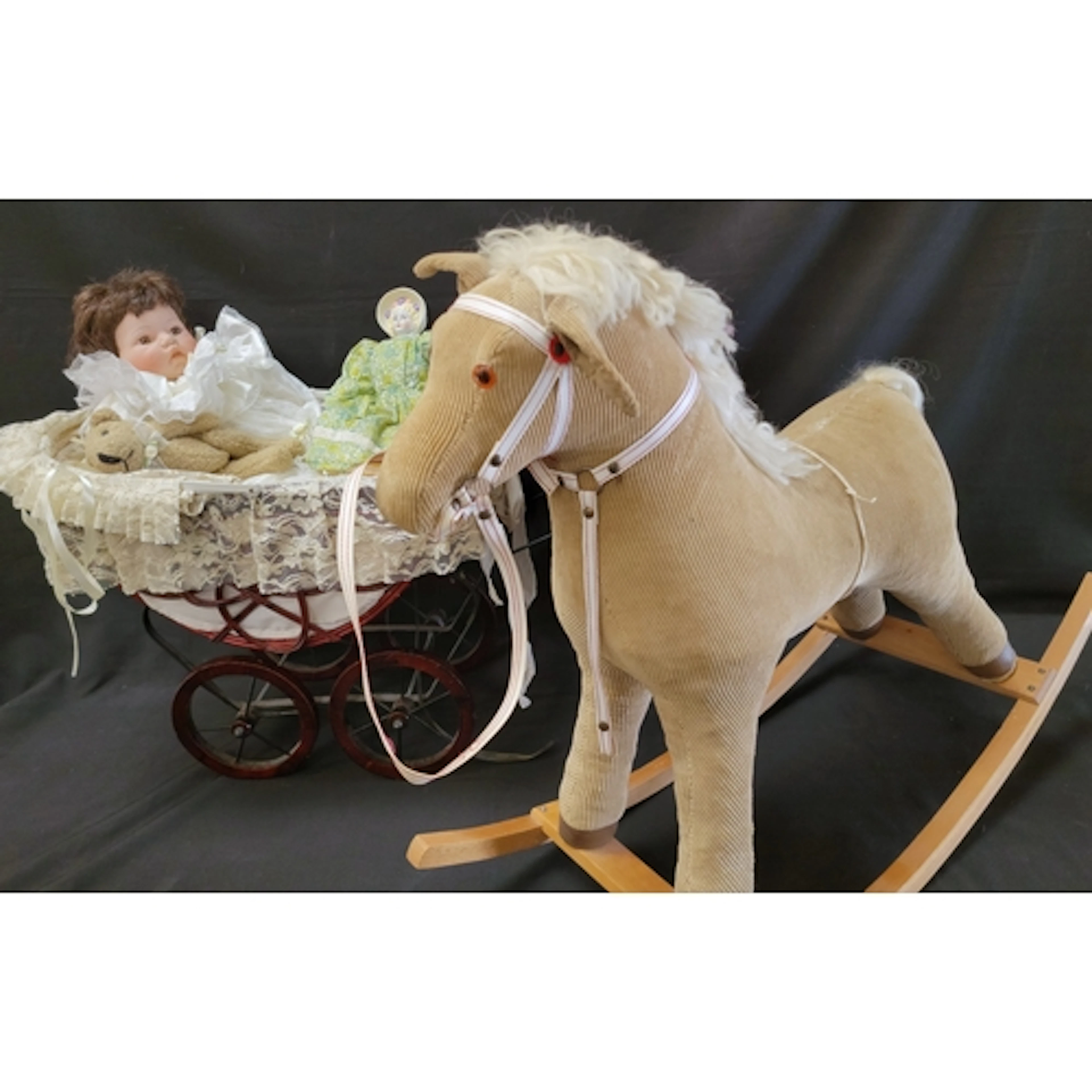 SELECTION OF VINTAGE CHILDREN'S TOYS including a corduroy r...