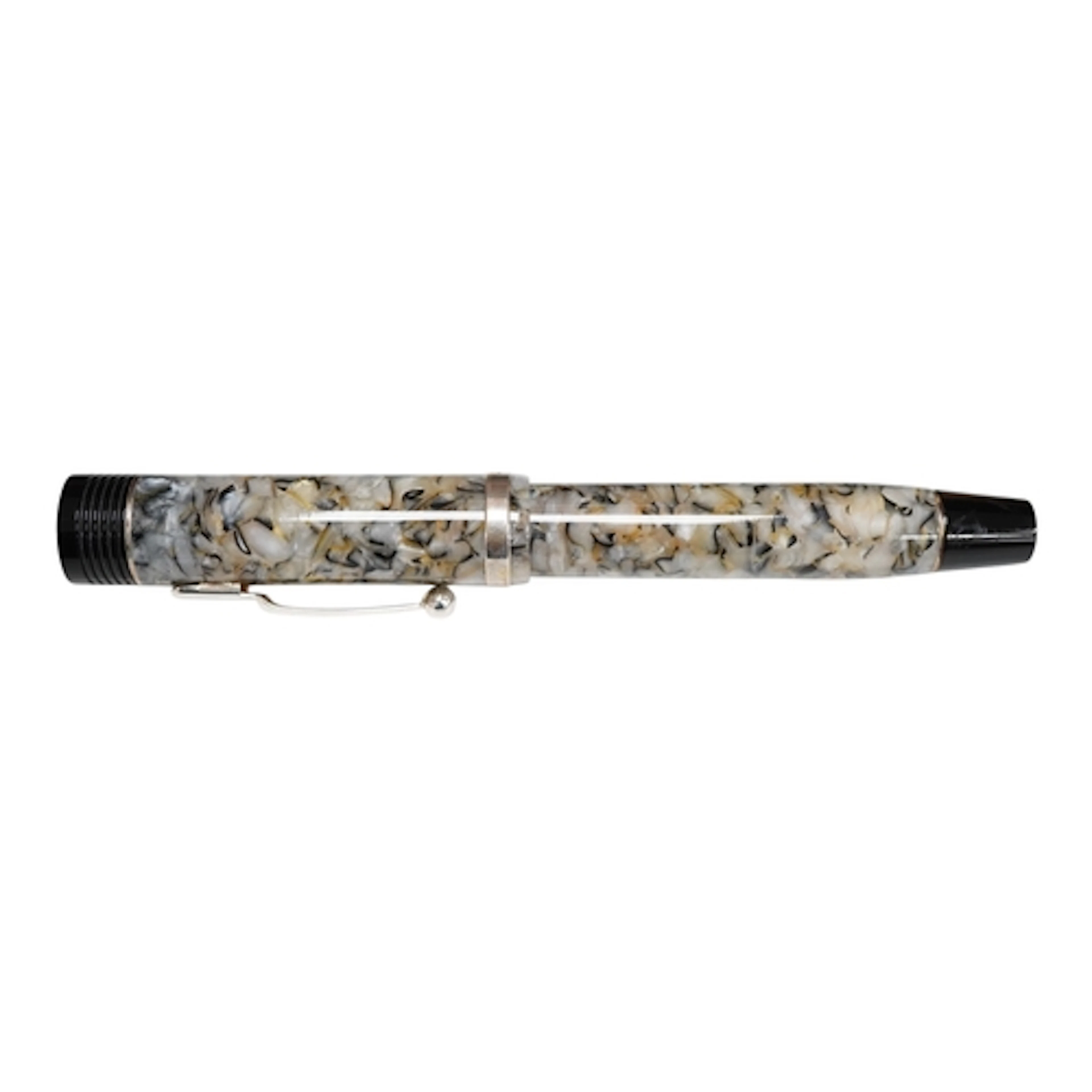 A Conway Stewart Churchill fountain pen, quartz white 15/30 ...