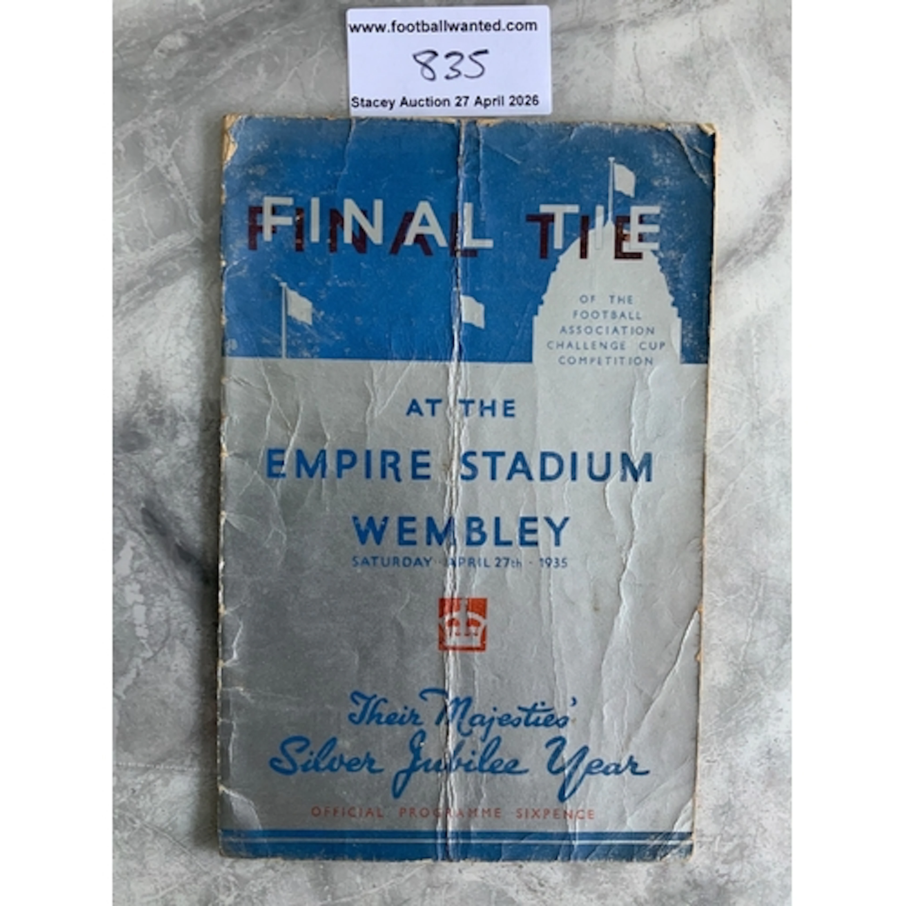 1935 FA Cup Final Football Programme: Sheffield Wednesday v ...