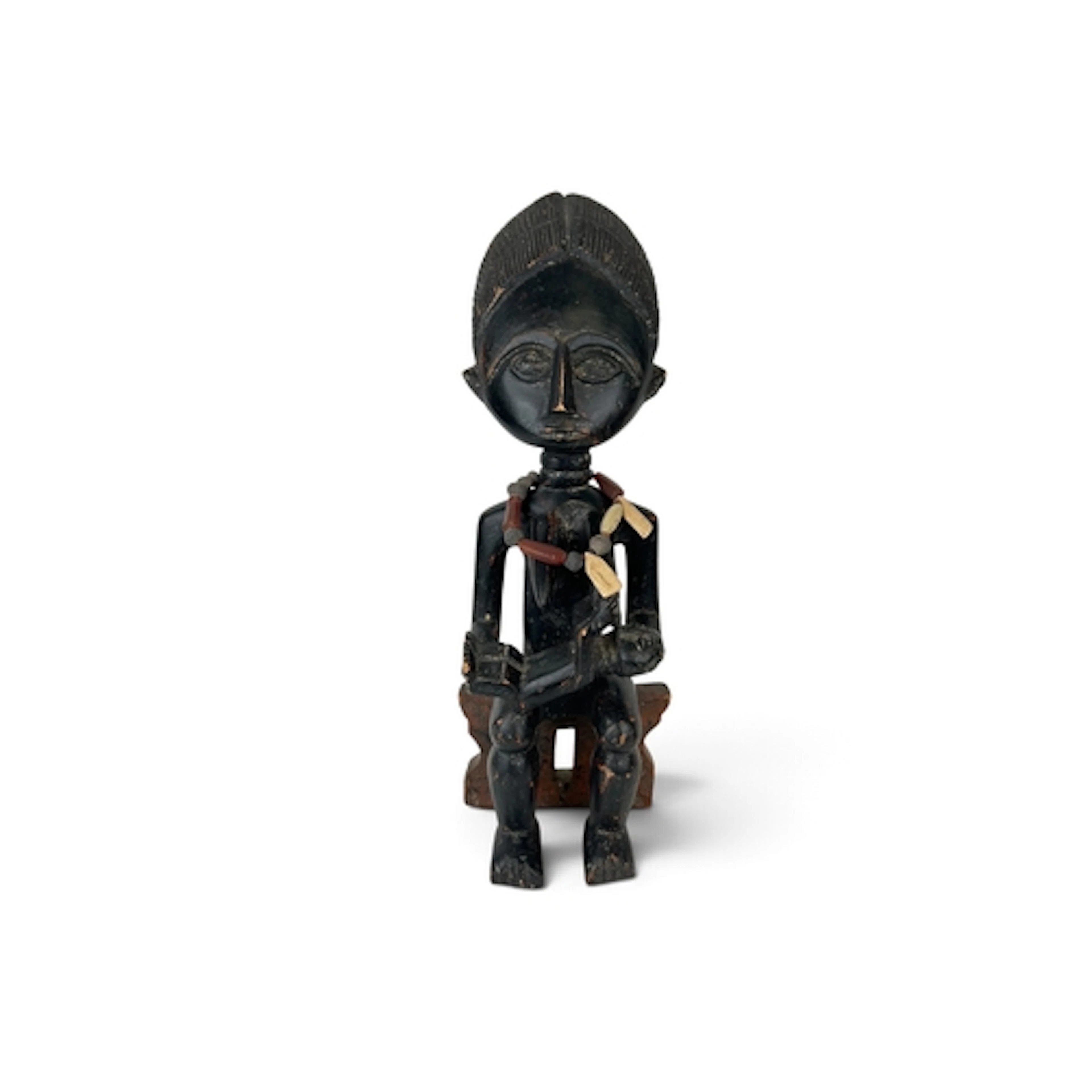 AN AFRICAN TRIBAL MATERNITY FIGURE, GHANA 20th century. 44cm...