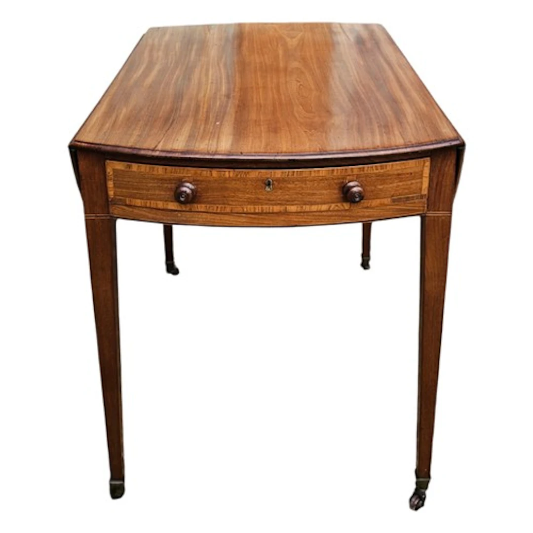 A 19TH CENTURY MAHOGANY SHERATON DESIGN PEMBROKE TABLE Oval ...