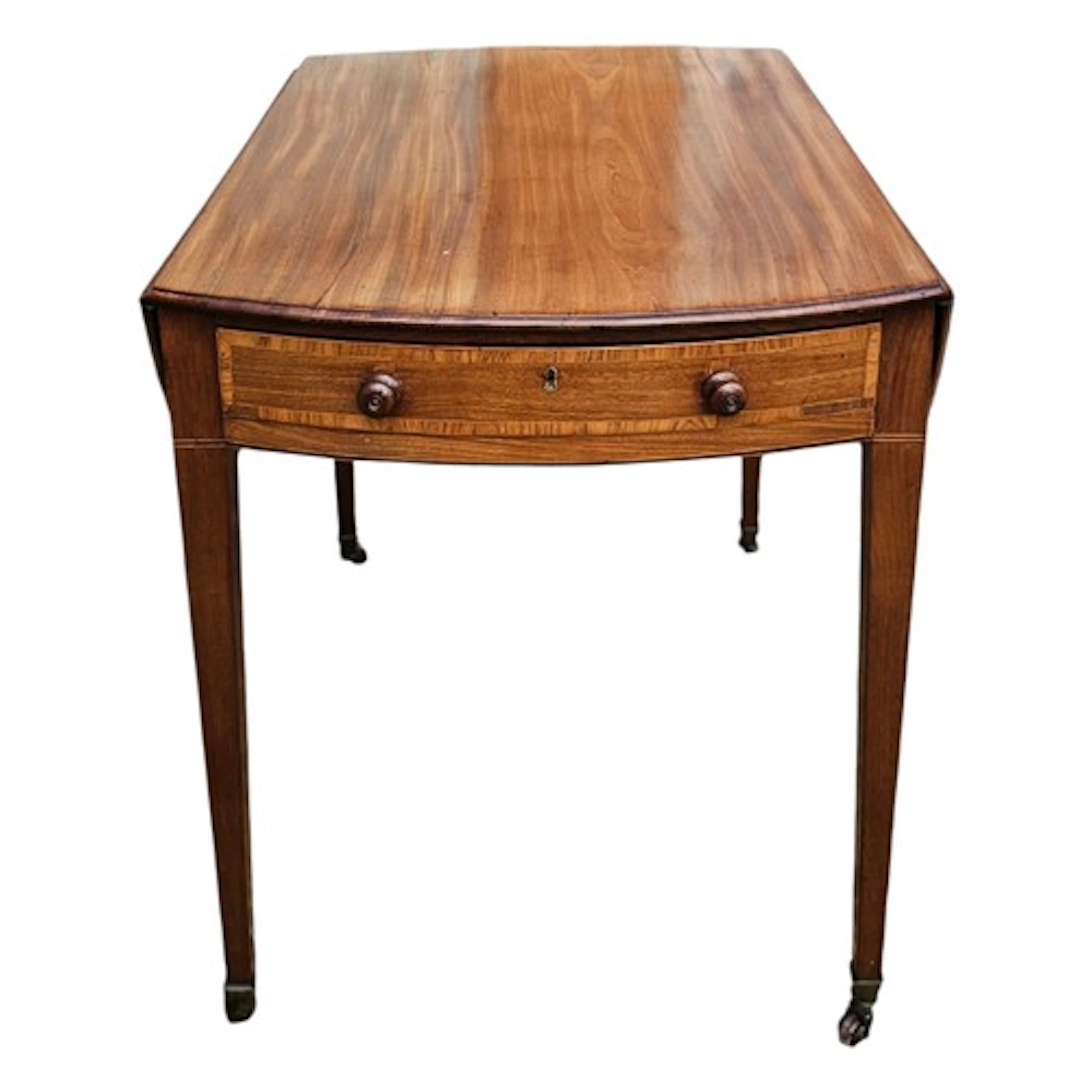 A 19TH CENTURY MAHOGANY SHERATON DESIGN PEMBROKE TABLE Oval ...