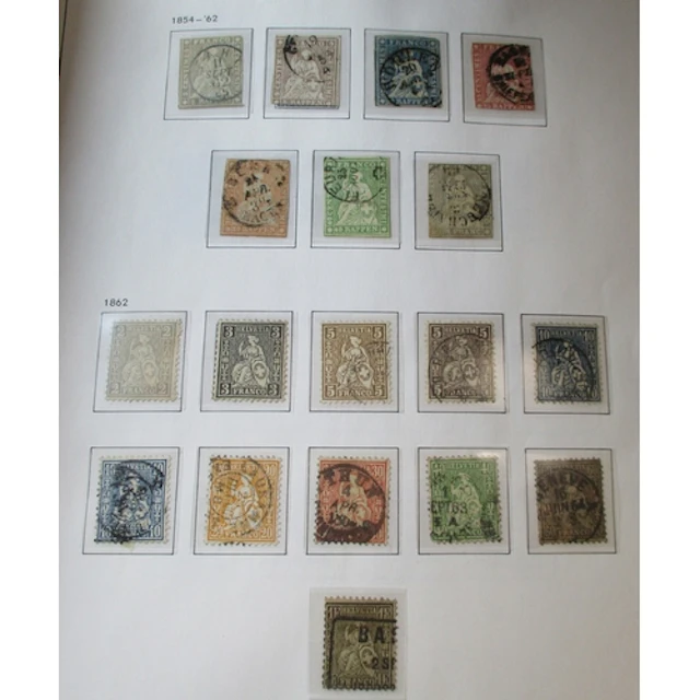 Switzerland. 1854 to 1993 in a SG. Davo album and a ring bin...